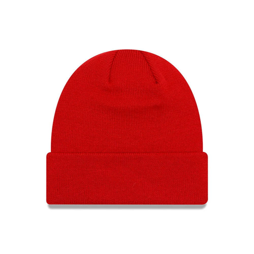 This is a Manchester United FC Red Cuff Knit Beanie Hat 2