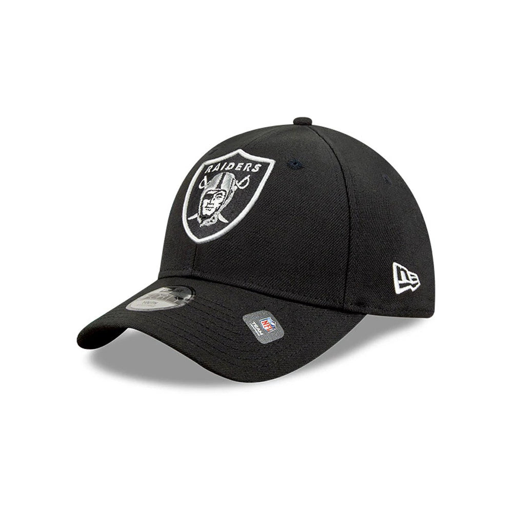 This is a Youth NFL The League Las Vegas Raiders 9FORTY Adjustable cap in black. 1