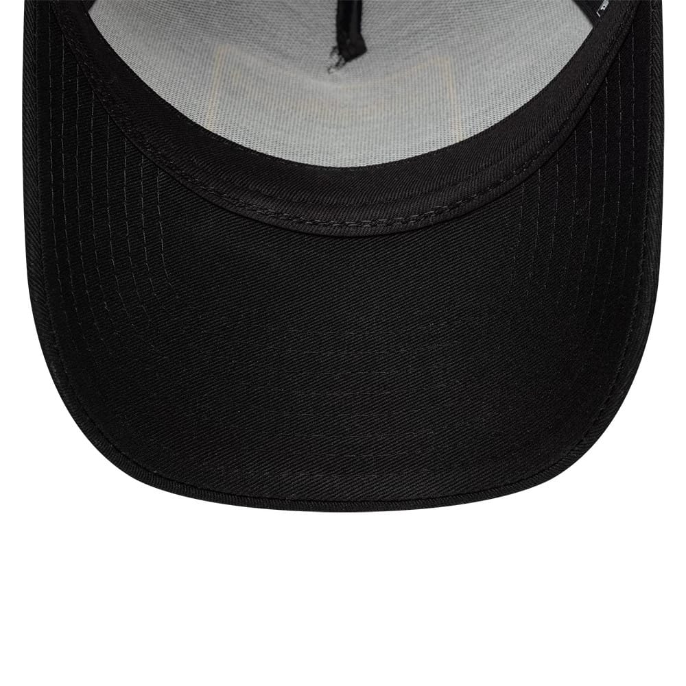 Pictured is this New Era Mississippi Gator 9FORTY A-Frame Trucker Adjustable cap in black. 7
