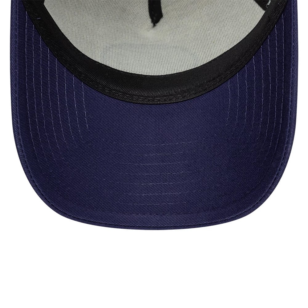 Pictured is this New Era Outdoor Washed 9FORTY A-Frame Trucker Adjustable cap in Navy. 7
