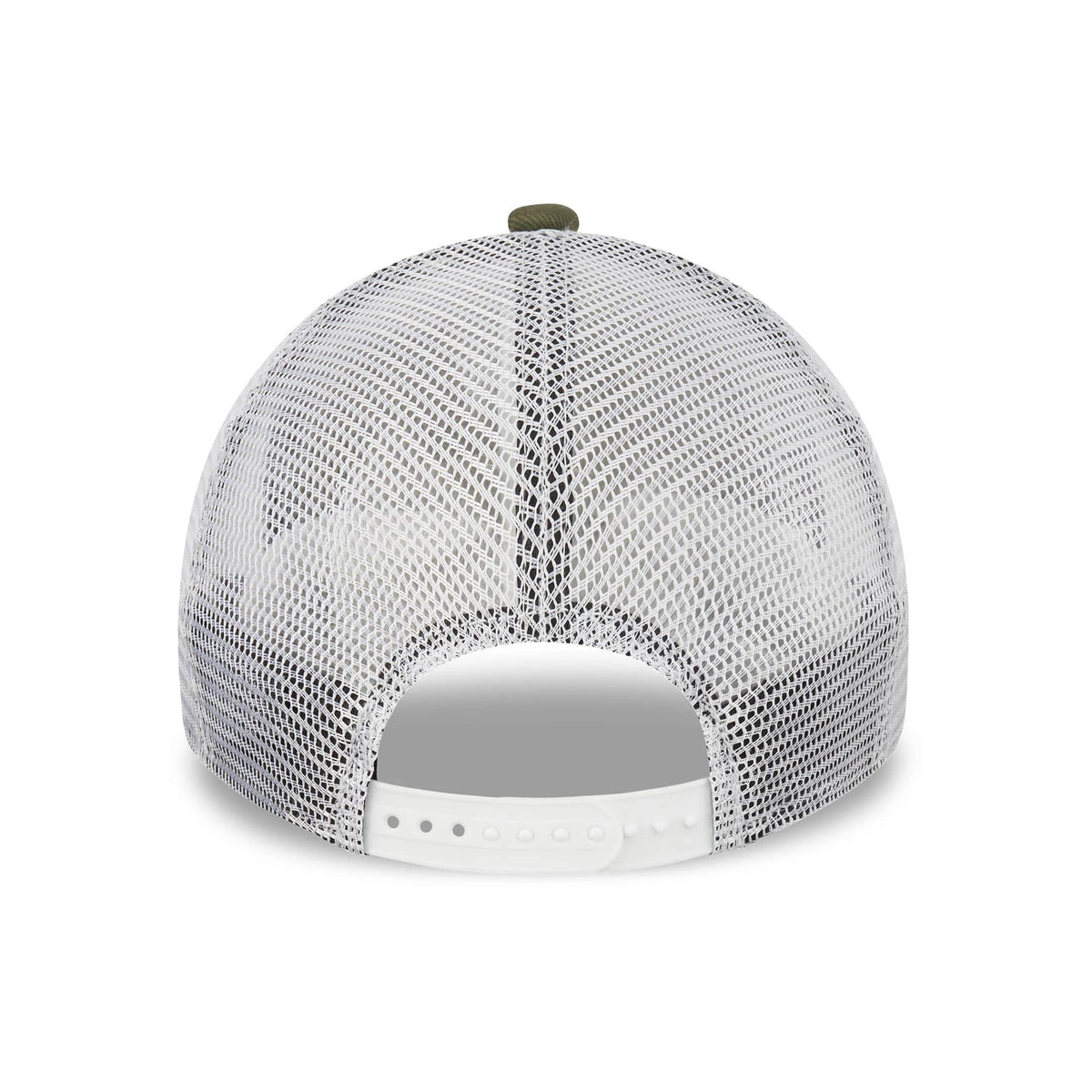 This is a New York Yankees Khaki A-Frame Trucker Cap 4