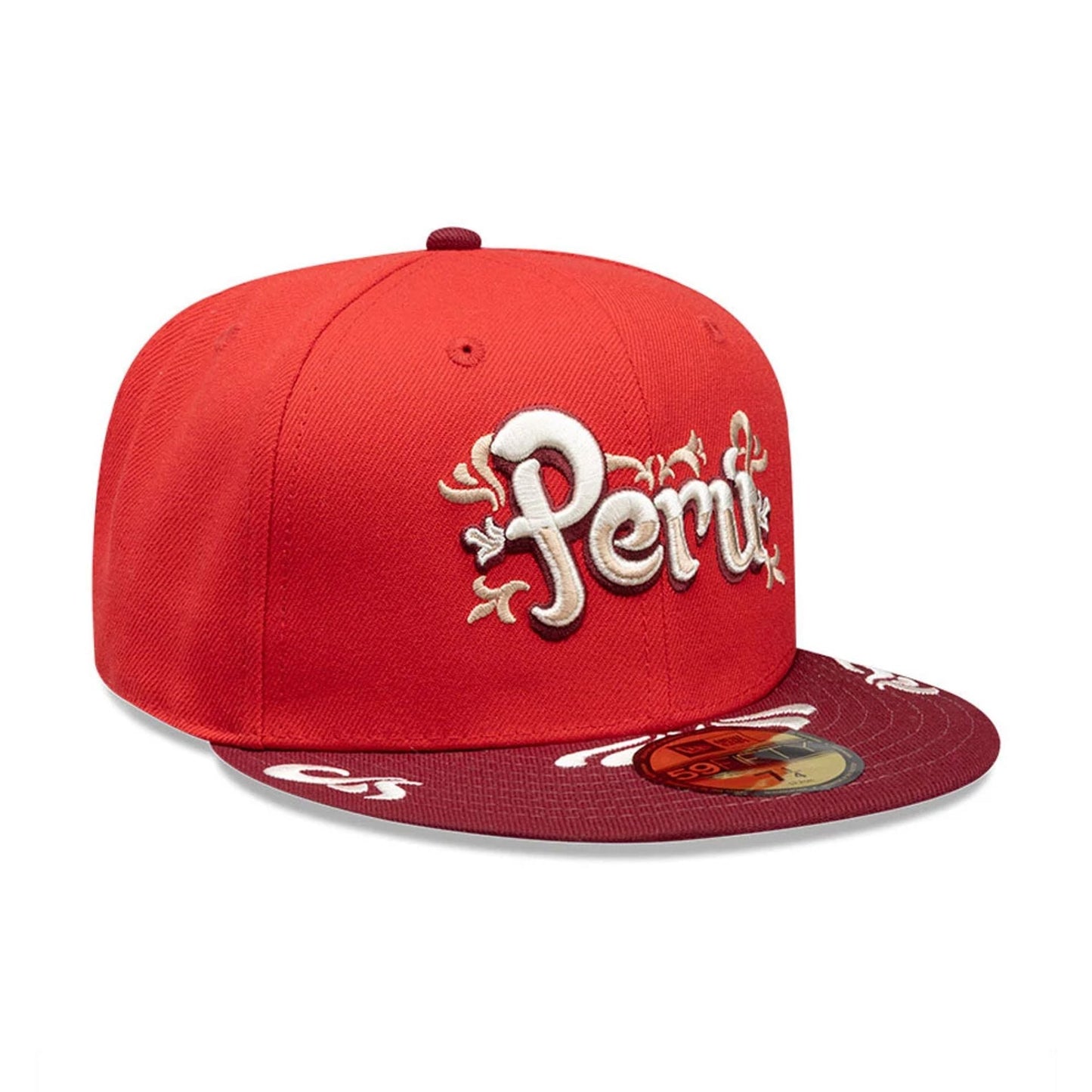 Pictured is this New Era Peru 59FIFTY Fitted cap in red. 4