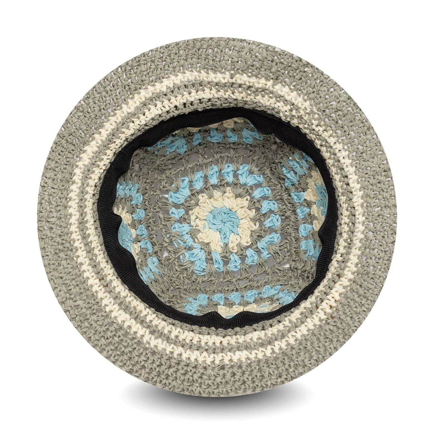 This is a New Era Japan Crochet Knit Paper Beige Explorer Bucket Hat 3