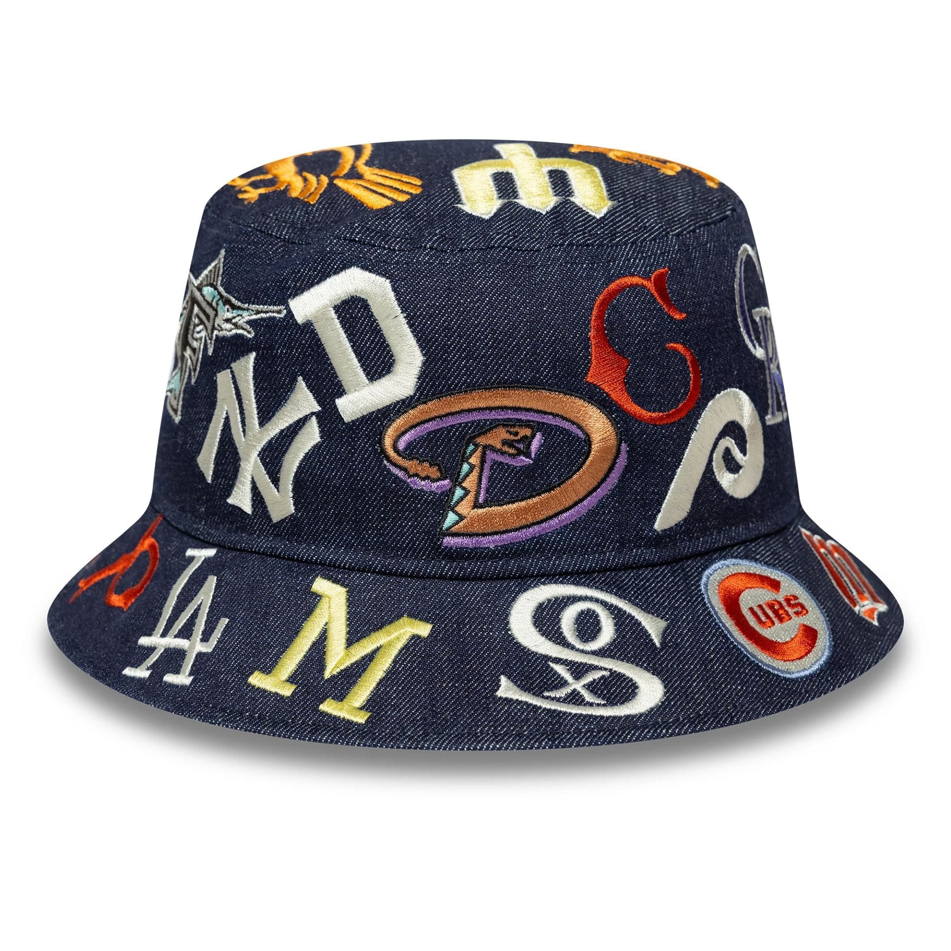This is a MLB All Over Black Bucket Hat 2