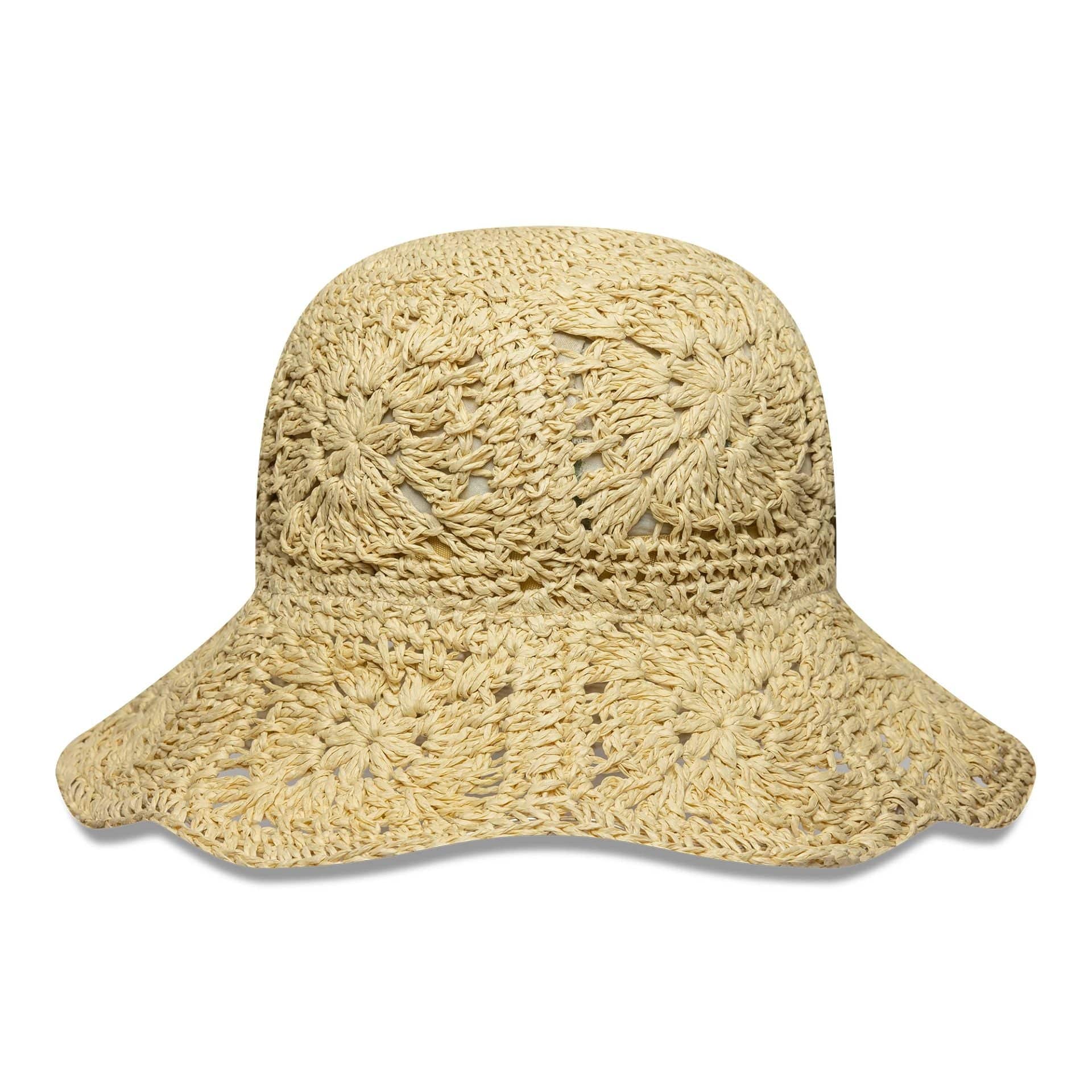 This is a New Era Paper Hat Beige Adventure Bucket Hat 1