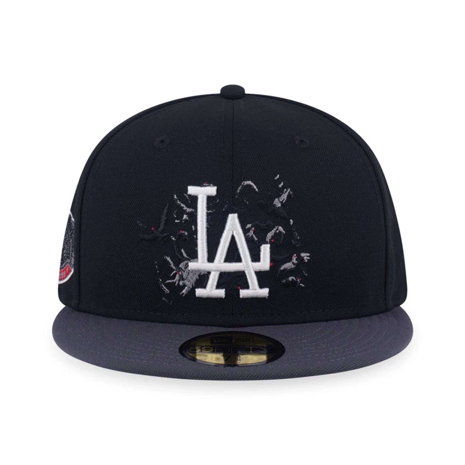LA Dodgers MLB Crows Black 59FIFTY Fitted Cap 2