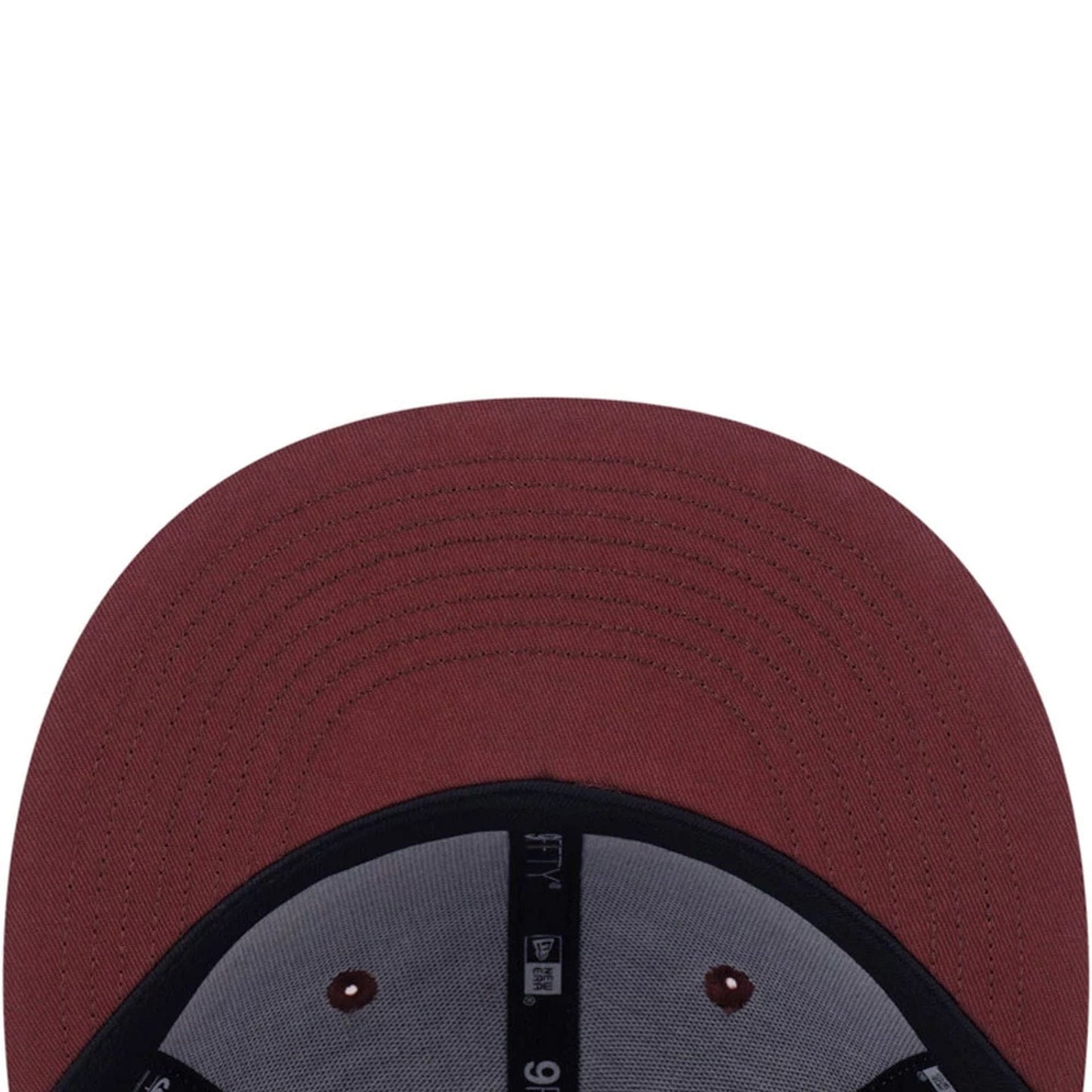 Pictured is this MLB Contrast Stitching San Diego Padres 9FIFTY Snapback cap in brown. 6