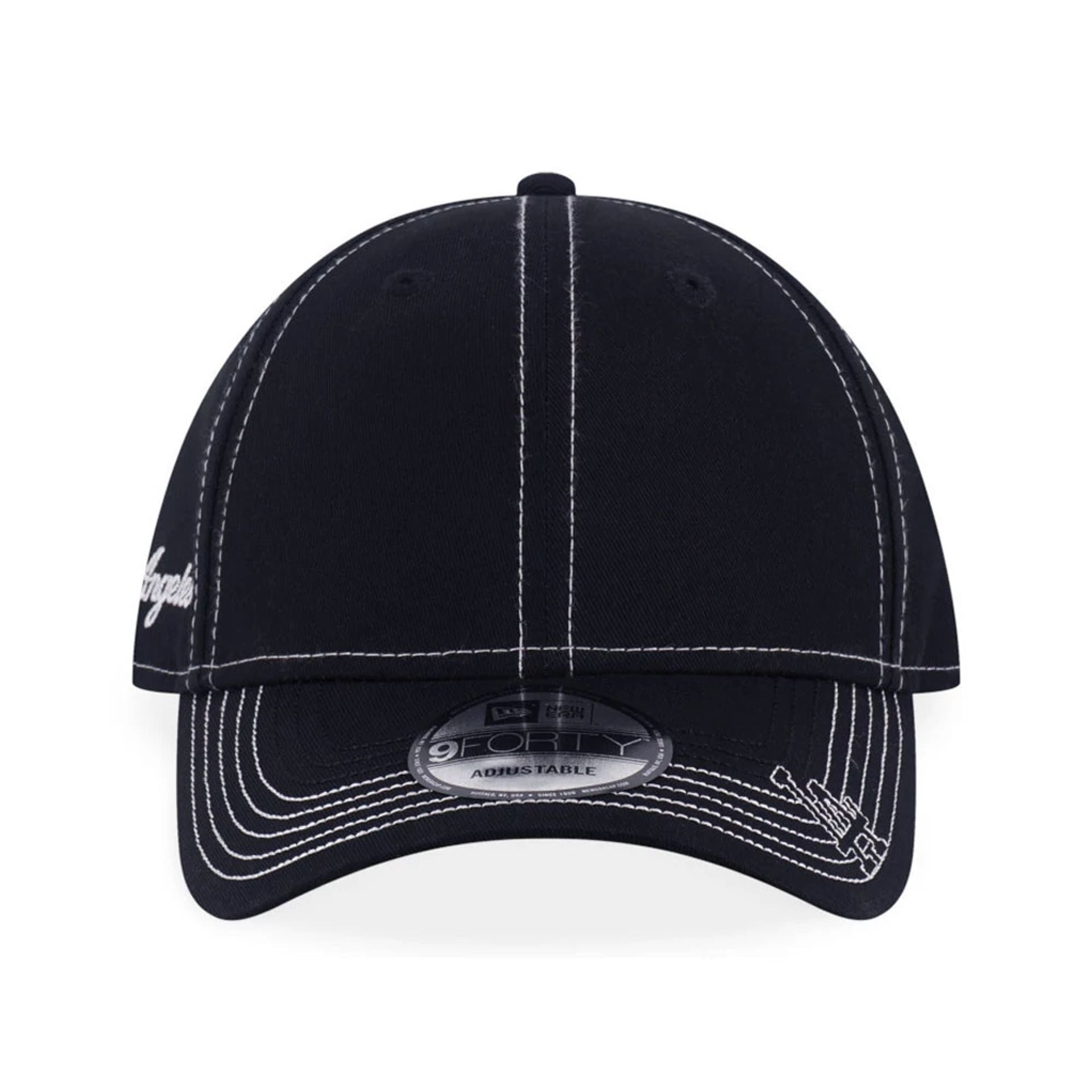 Pictured is this MLB Contrast Stitching LA Dodgers 9FORTY cap in black. 2