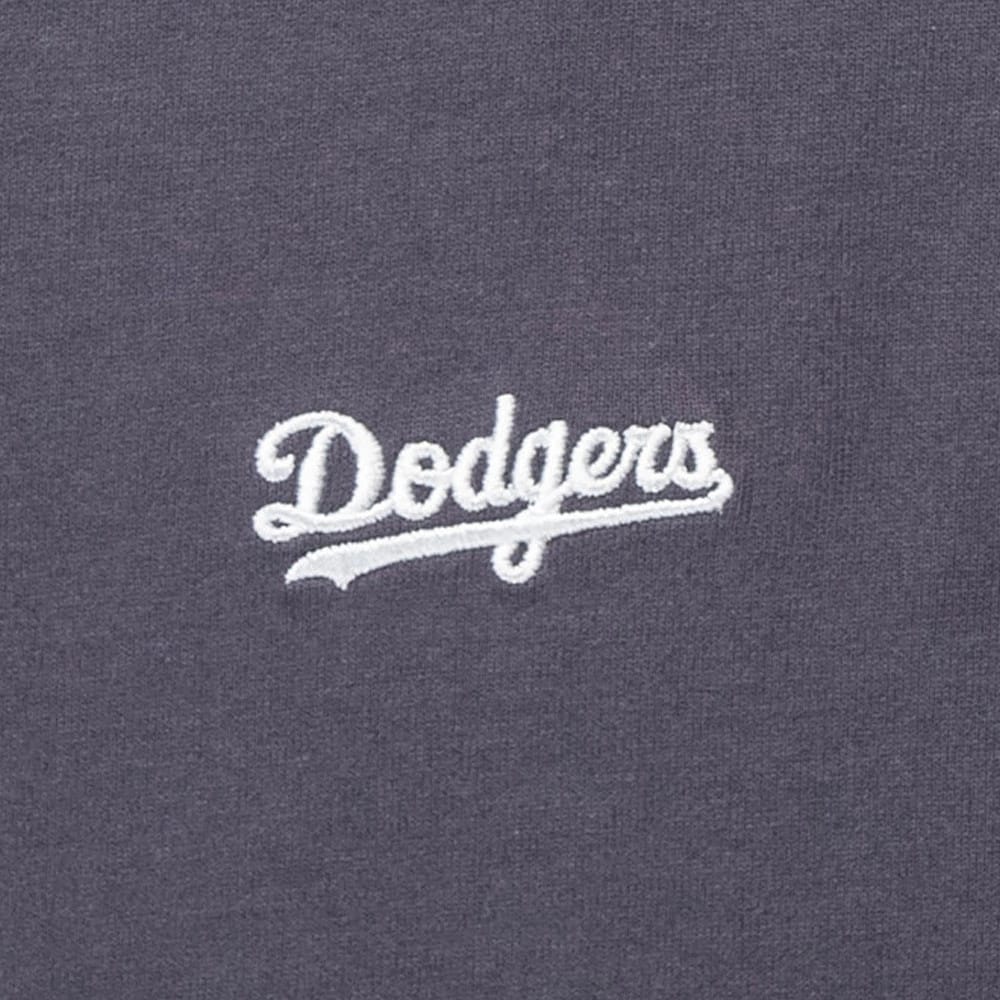 The Male model is wearing LA Dodgers MLB Patchwork Grey T-Shirt 4