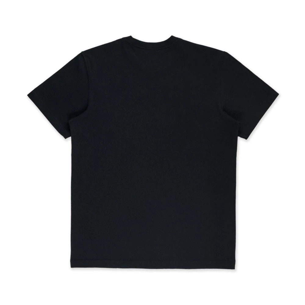 New Era NEC logo Black T-Shirt, rear view showing the plain black back panel and short sleeves extending from a simple crew neckline without any visible logos or additional details.