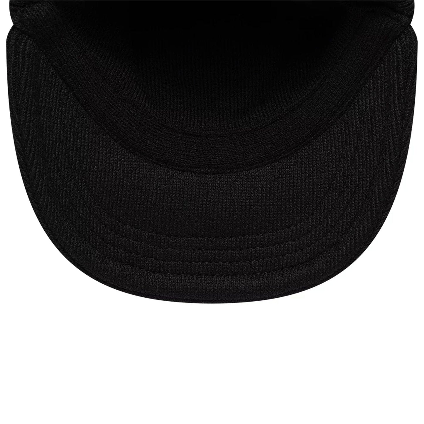 This is a New Era Black Visor Knit Beanie Hat 7
