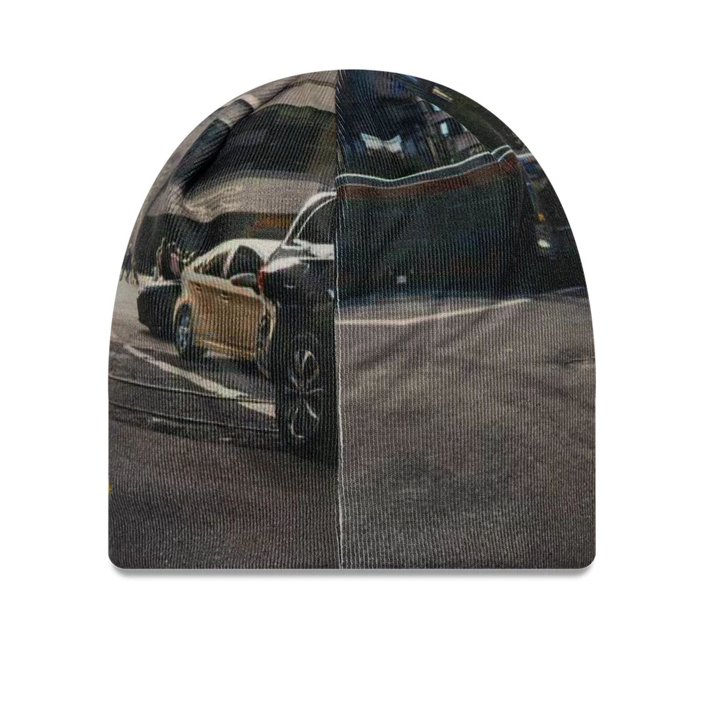 This is a New Era New York Taxi All Over Print Beanie Hat 2