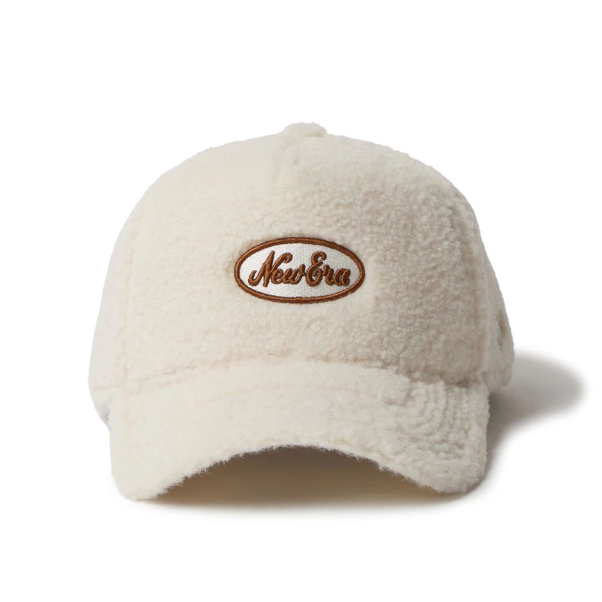 This is a Womens New Era Oval Logo Boa Cream 9FORTY A-Frame Adjustable Cap 2