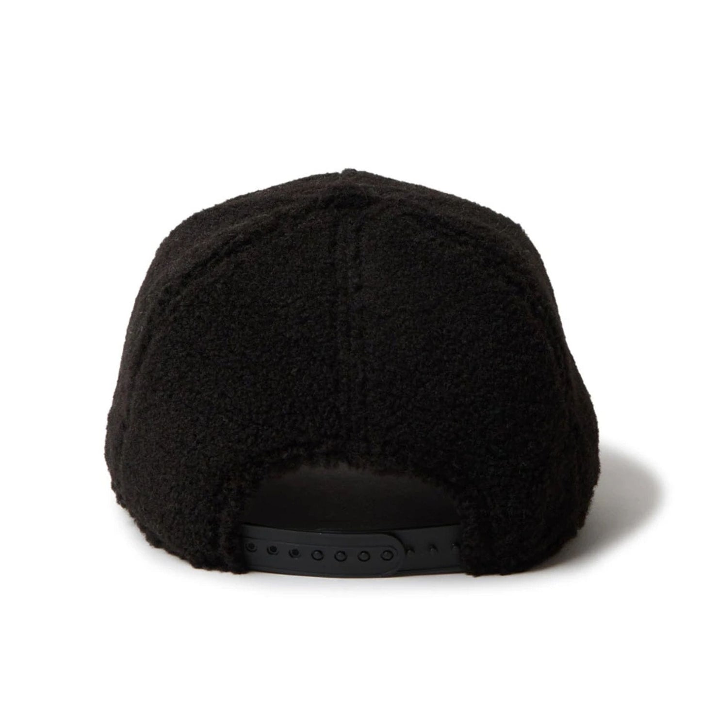 This is a Womens New Era Oval Logo Boa Black 9FORTY A-Frame Adjustable Cap 3