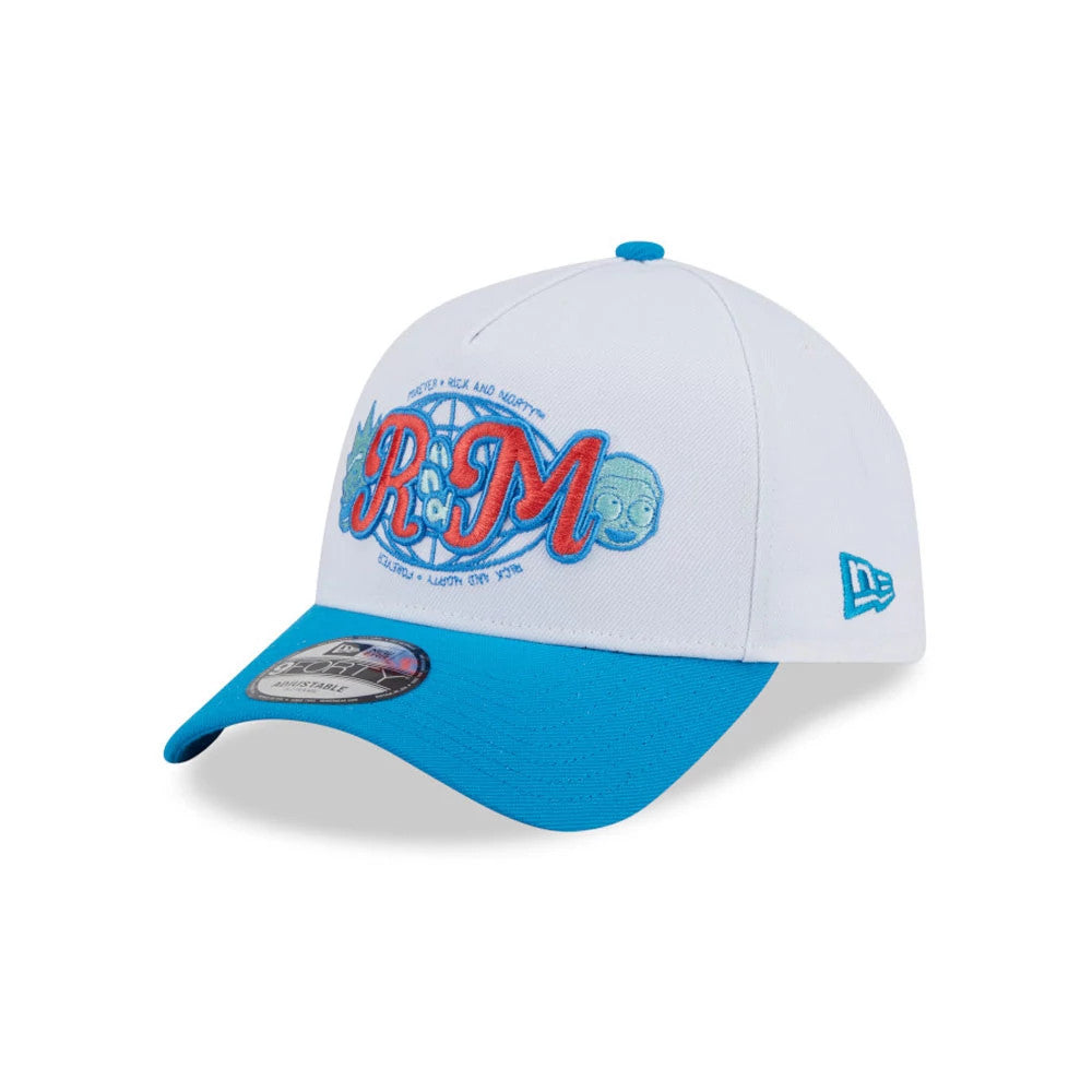 Pictured is this Rick And Morty 9FORTY A-Frame Adjustable cap in white. 1
