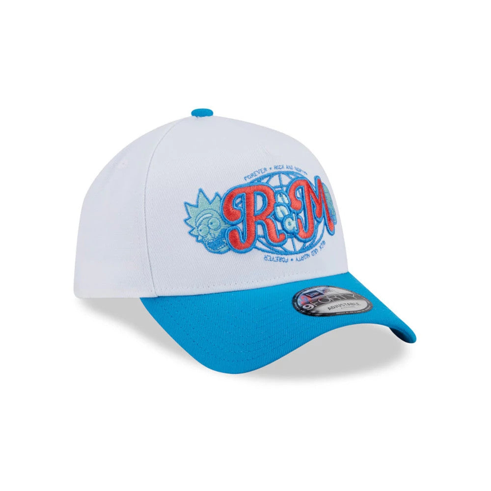 Pictured is this Rick And Morty 9FORTY A-Frame Adjustable cap in white. 3