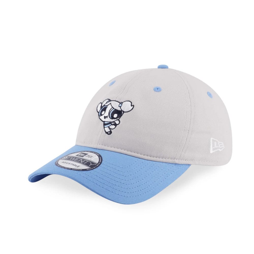 Pictured is this Powerpuff Girls Bubbles 9TWENTY cap in grey and blue. 1