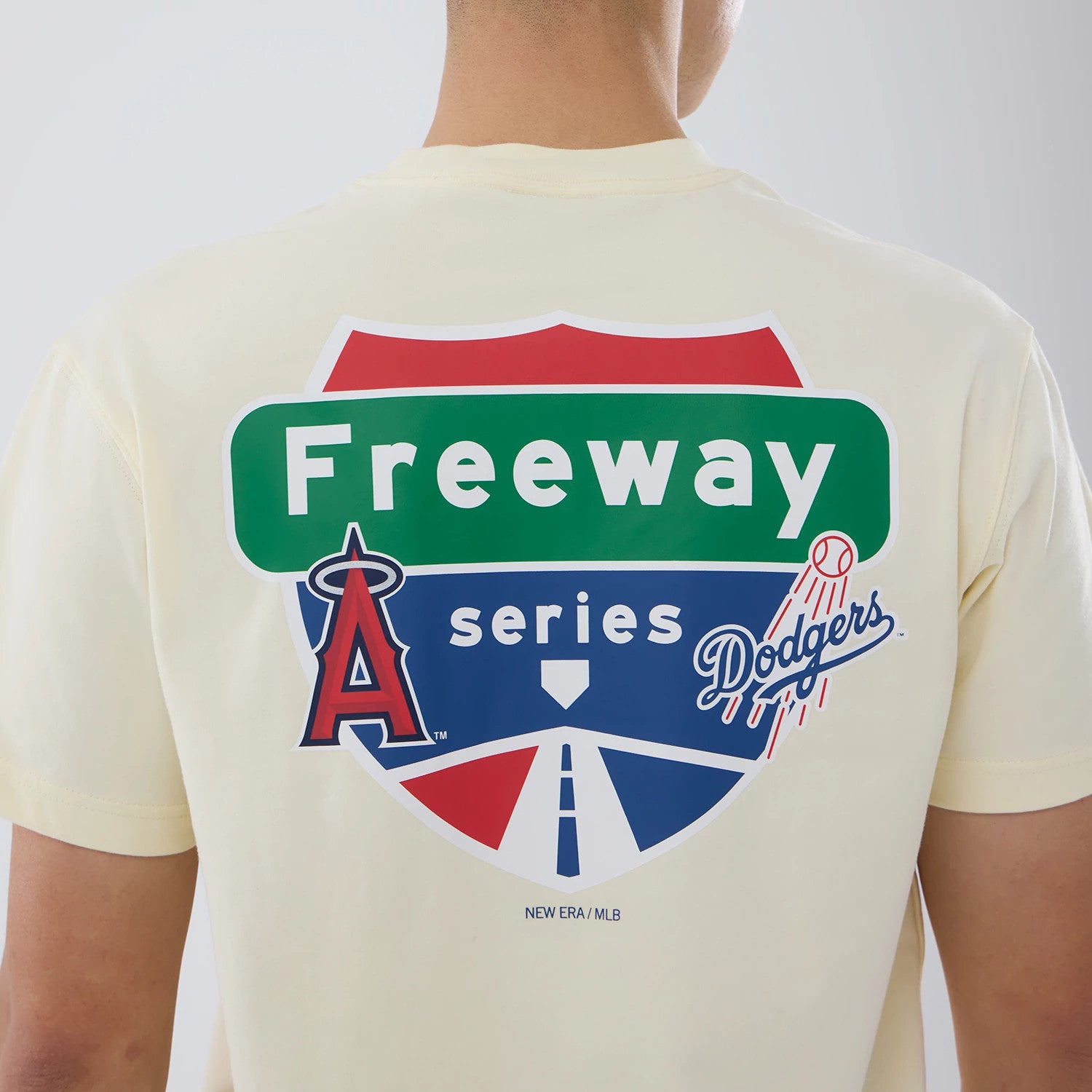 The model is wearing this MLB City Series LA Dodgers T-Shirt in white. 3