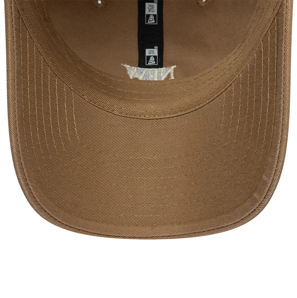 Pictured is this New Era Square Logo Casual Classic cap in Dark Beige. 7
