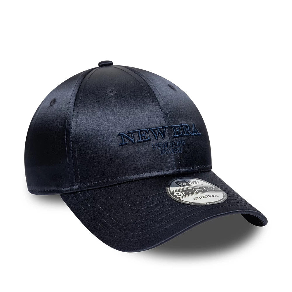Pictured is this New Era Satin 9FORTY cap in navy. 3