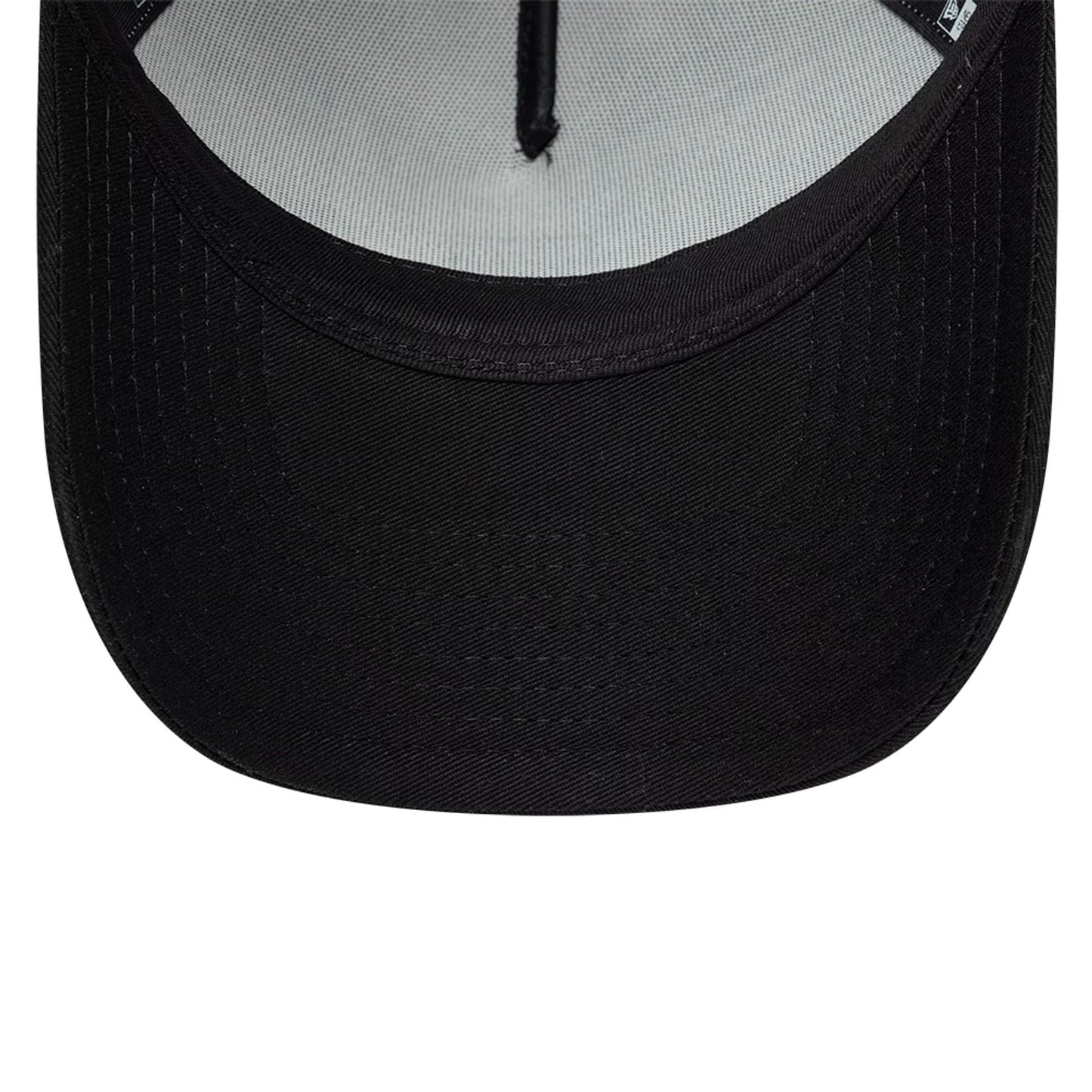 Pictured is this New Era Flag Patch 9FORTY A-Frame Trucker cap in white. 7