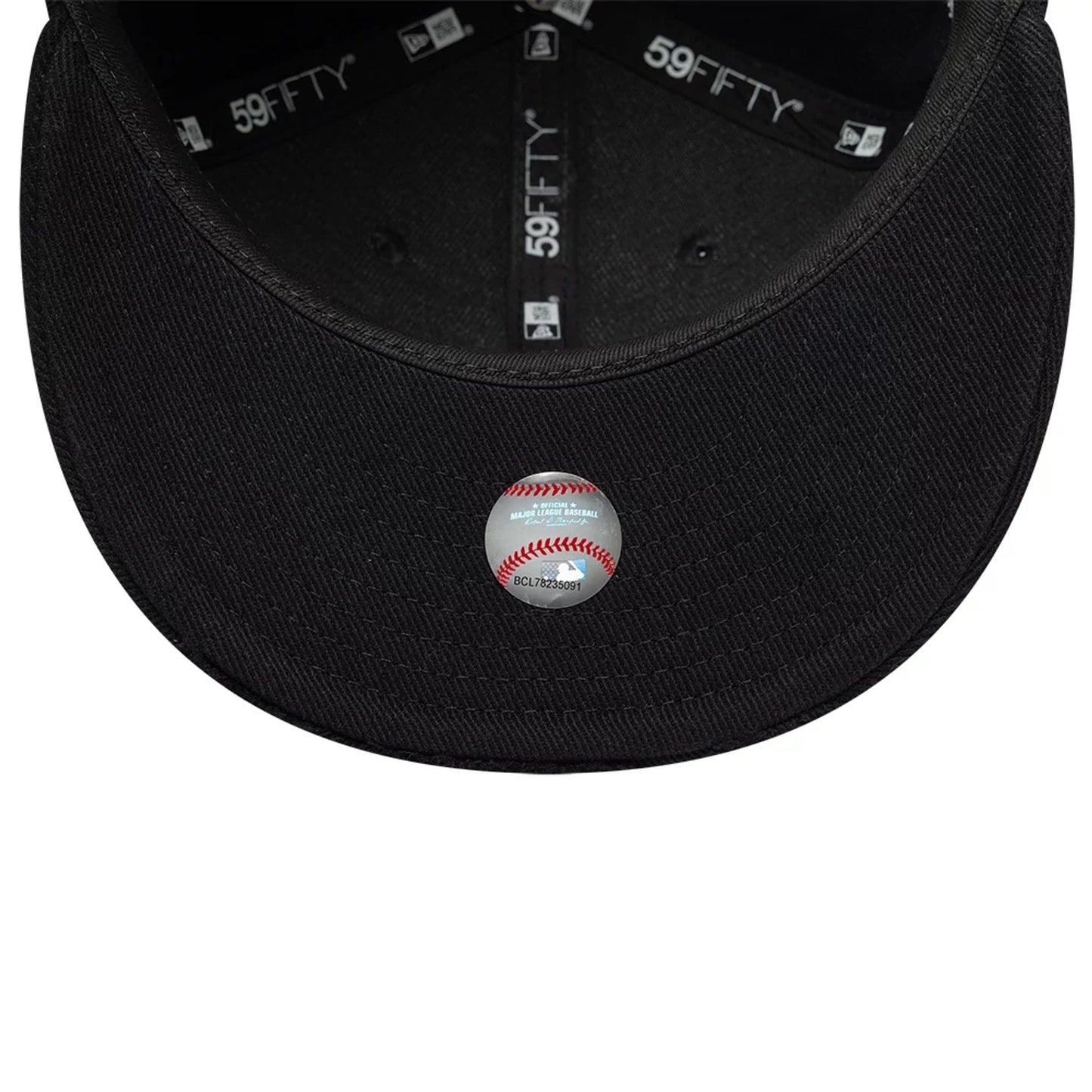 Pictured is this MLB Distressed New York Yankees 59FIFTY Fitted cap in black. 7
