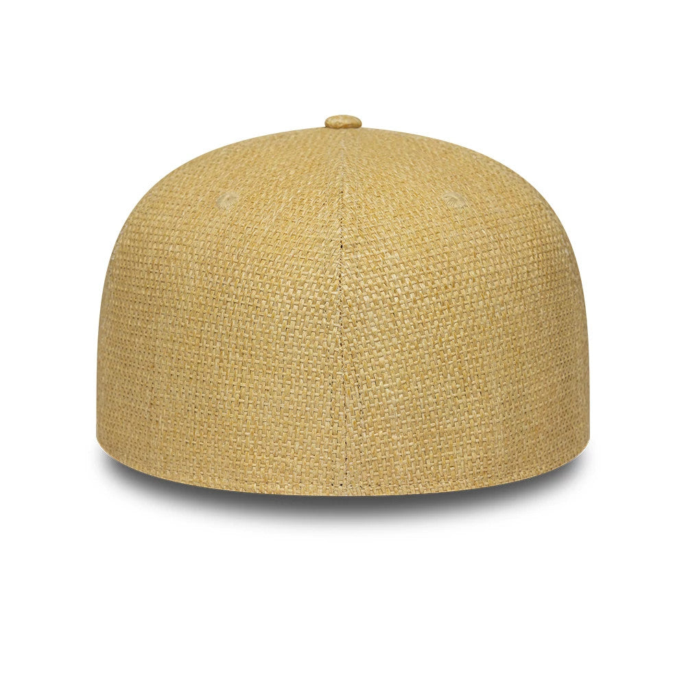 Pictured is this New Era Straw 59FIFTY Fitted cap in beige. 4