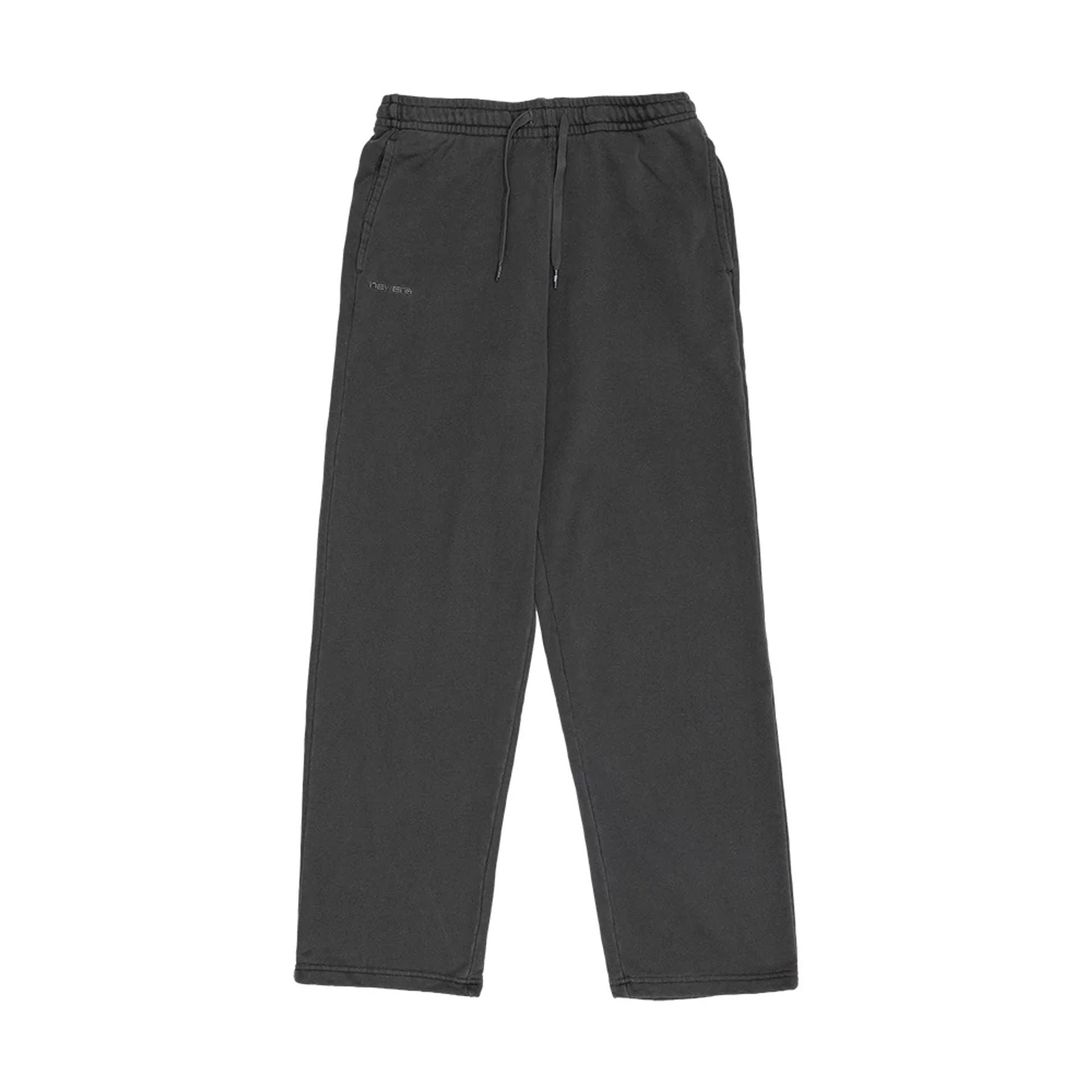 The model is wearing this New Era Originators Straight Leg Joggers in black. 1