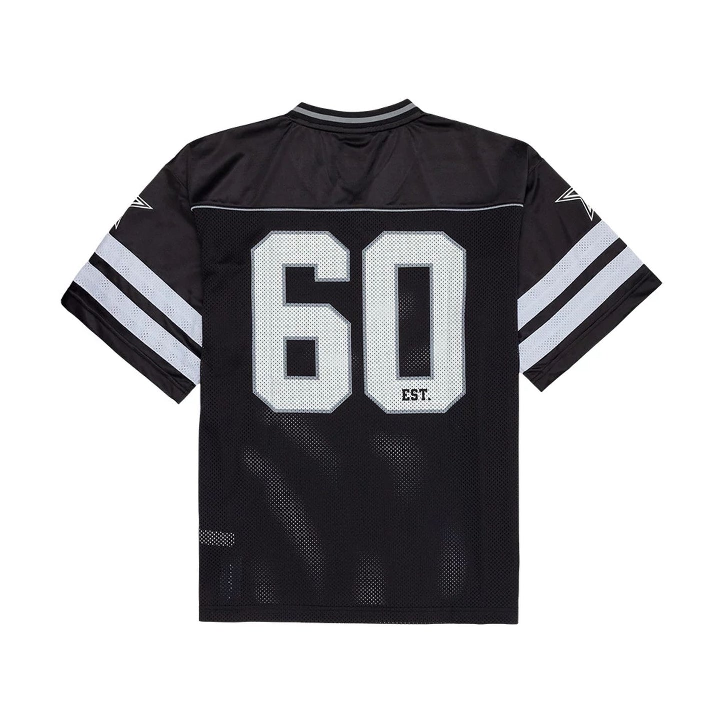 The model is wearing this NFL Dallas Cowboys Mesh Jersey in black. 2