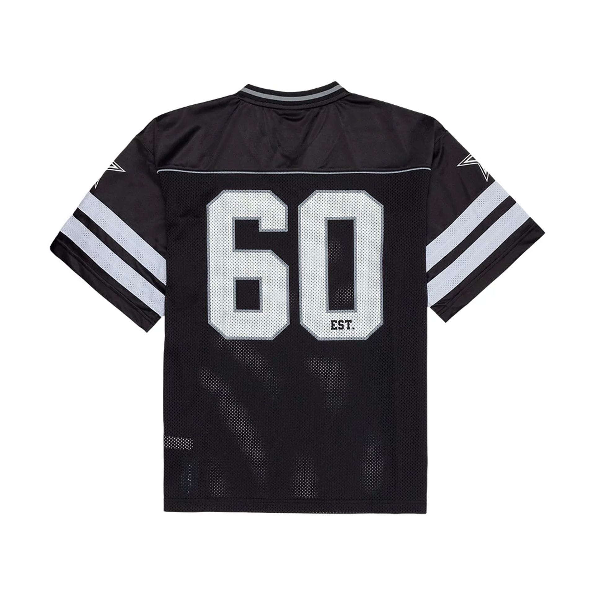 The model is wearing this NFL Dallas Cowboys Mesh Jersey in black. 2