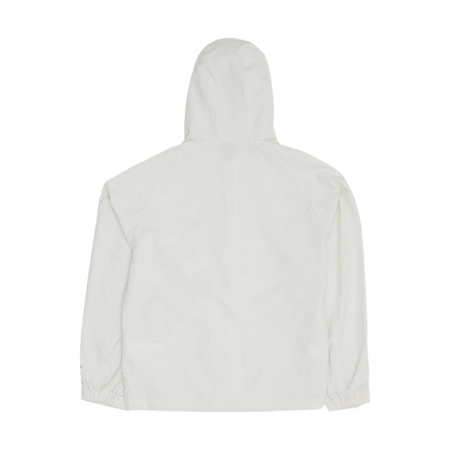 The model is wearing this New Era Black Label Jacket in open white. 2