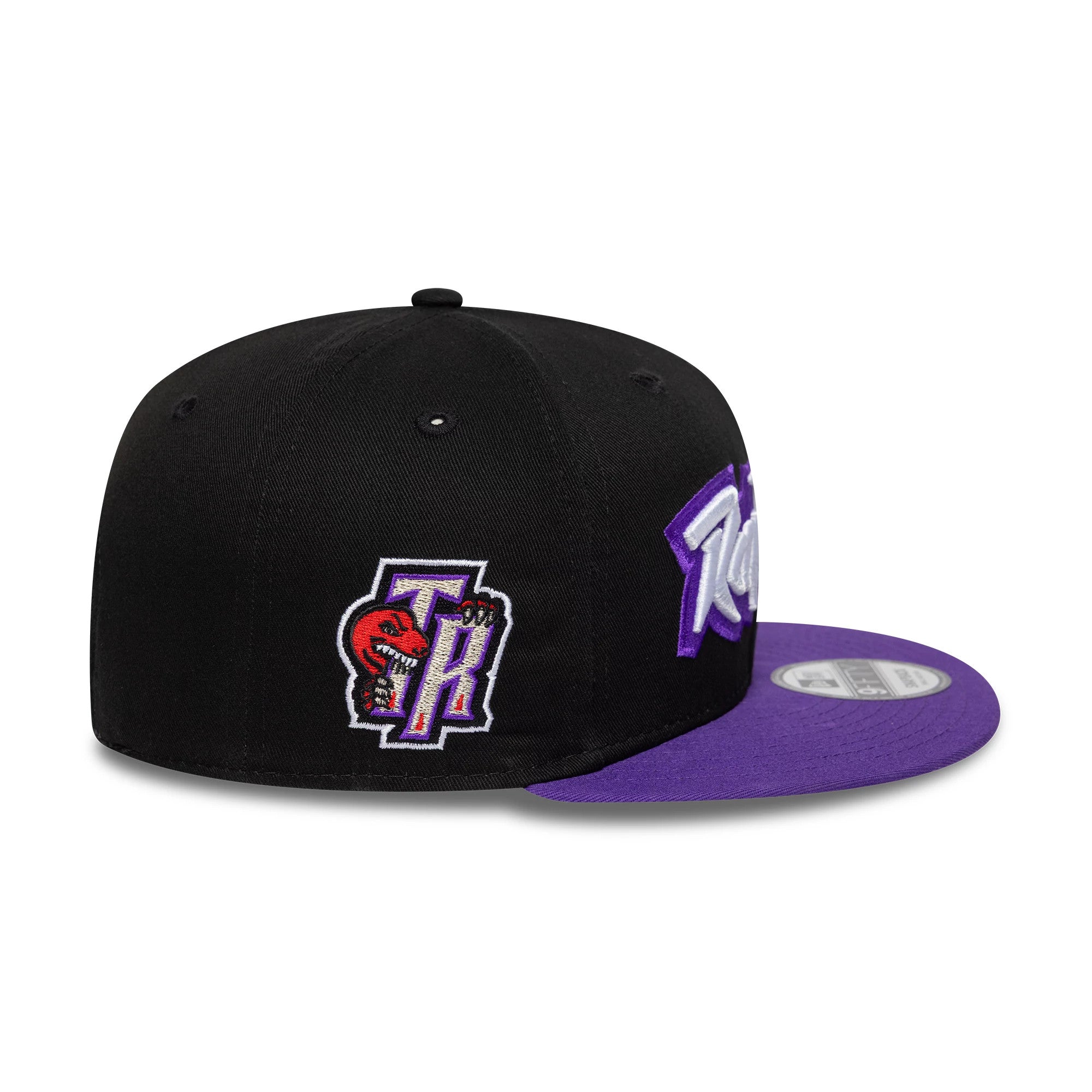 Pictured is this NBA Hardwood Classic Toronto Raptors 9FIFTY Snapback cap in black & purple. 4