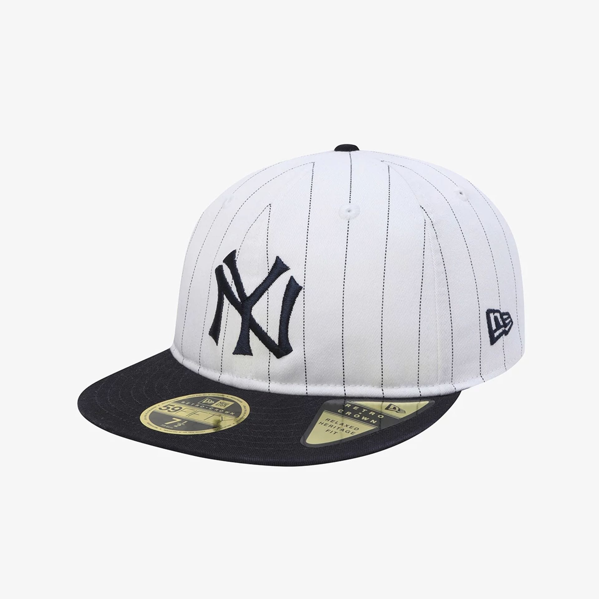 Pictured is this MLB 59FIFTY Day New York Yankees Retro Crown 59FIFTY Fitted cap in white. 1