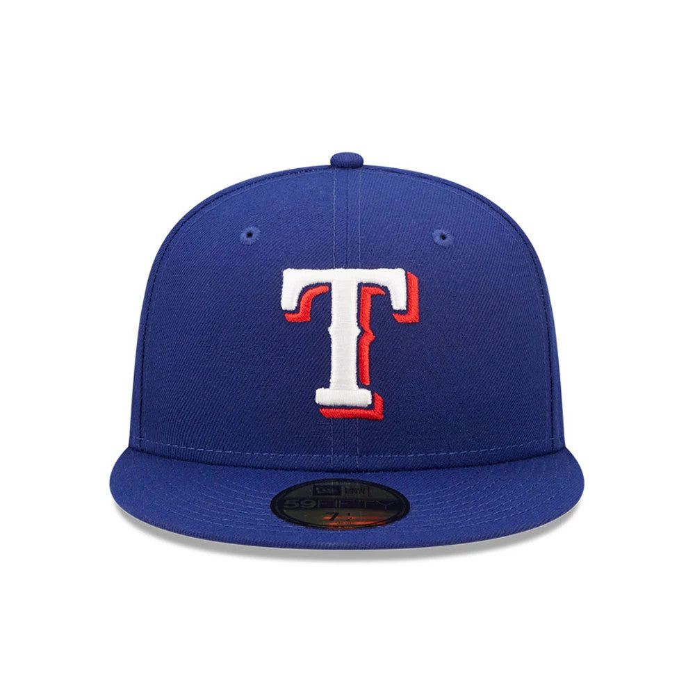 Pictured is this MLB Authentic On Field Texas Rangers 59FIFTY Fitted cap in blue. 3