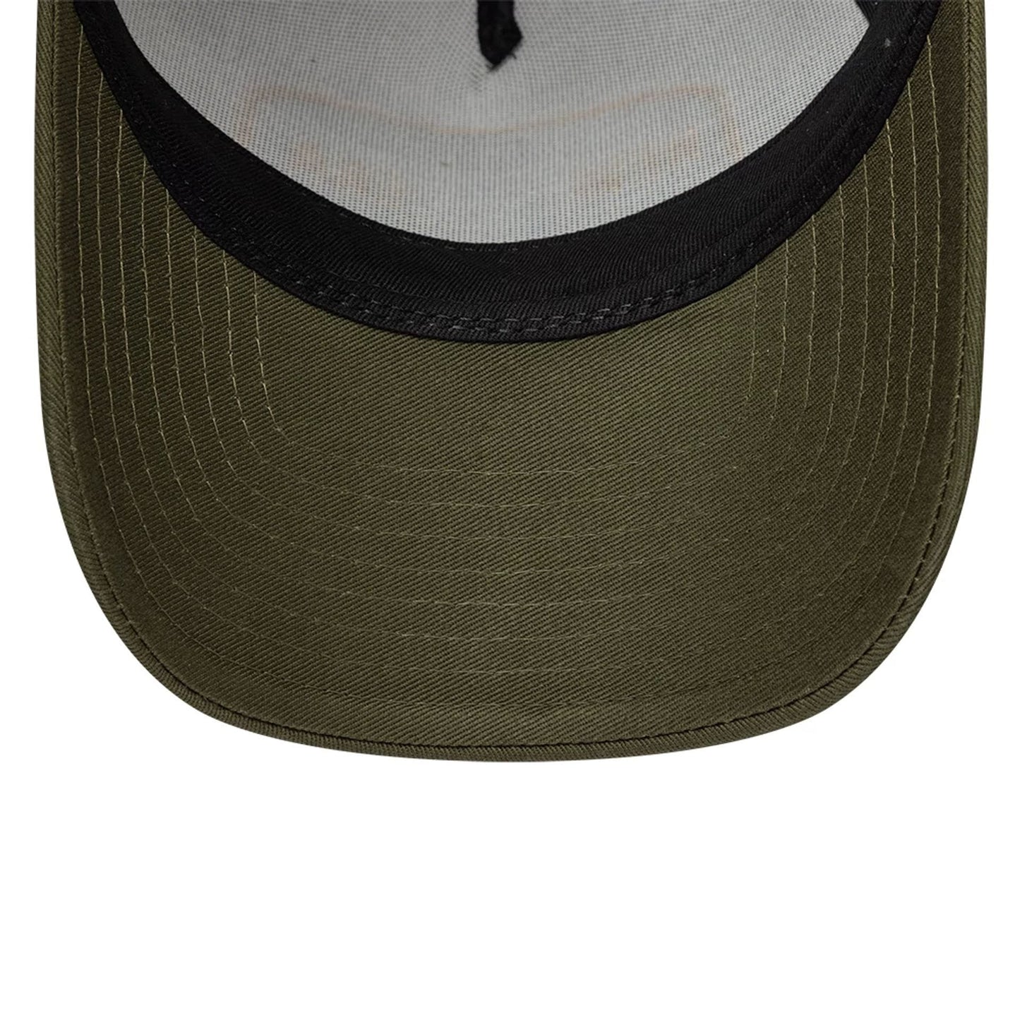 Pictured is this New Era Location Icon 9FORTY A-Frame Trucker Adjustable cap in green. 7