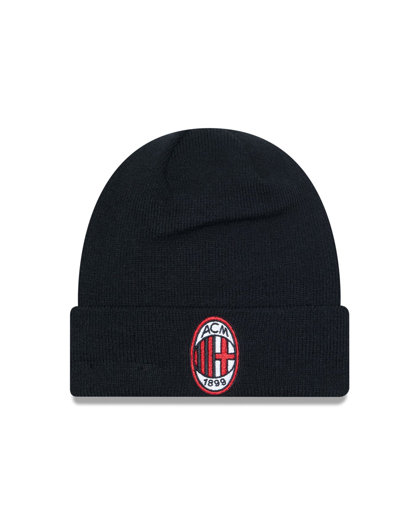 This is a AC Milan Black Cuff Knit Beanie Hat 3