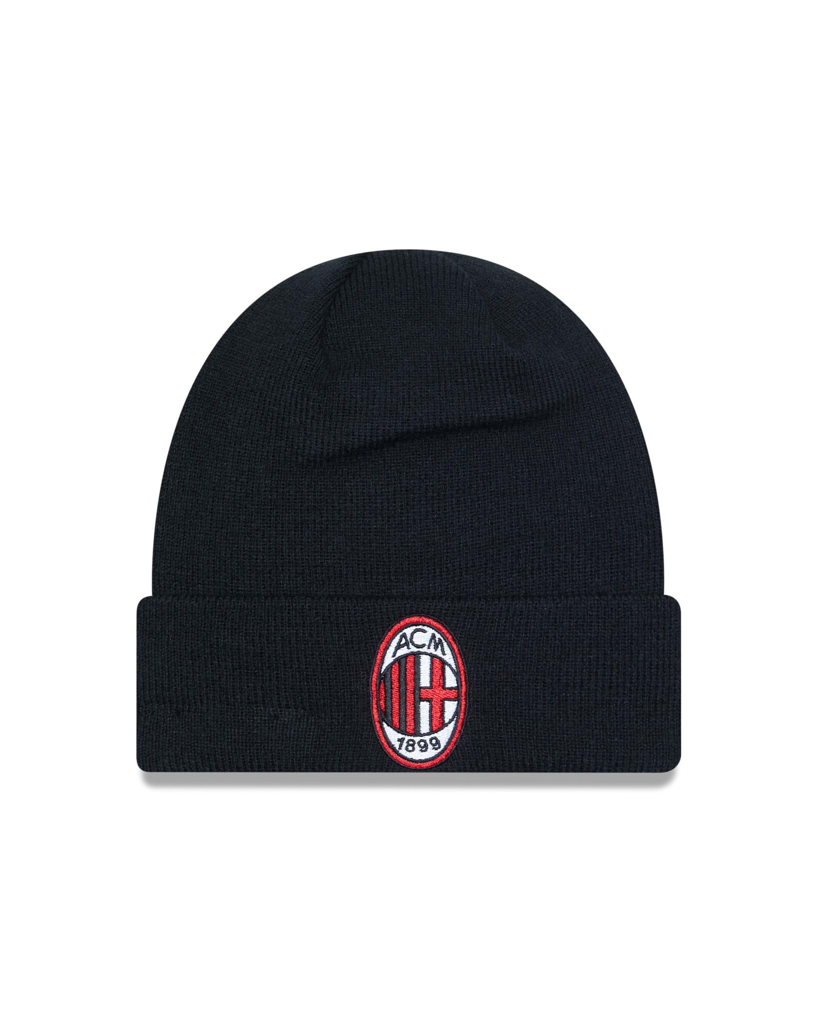 This is a AC Milan Black Cuff Knit Beanie Hat 3