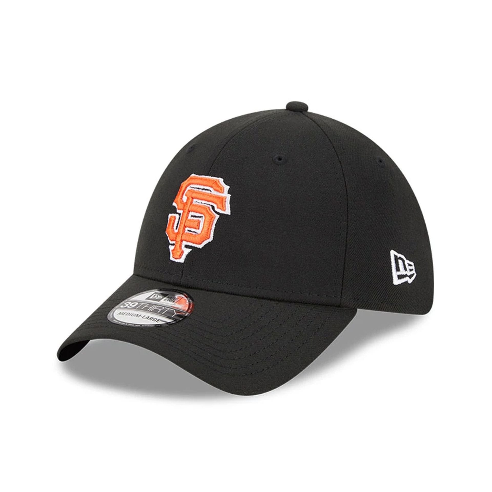 Pictured is this MLB Evergreen San Francisco Giants 39THIRTY Stretch Fit cap in black. 1