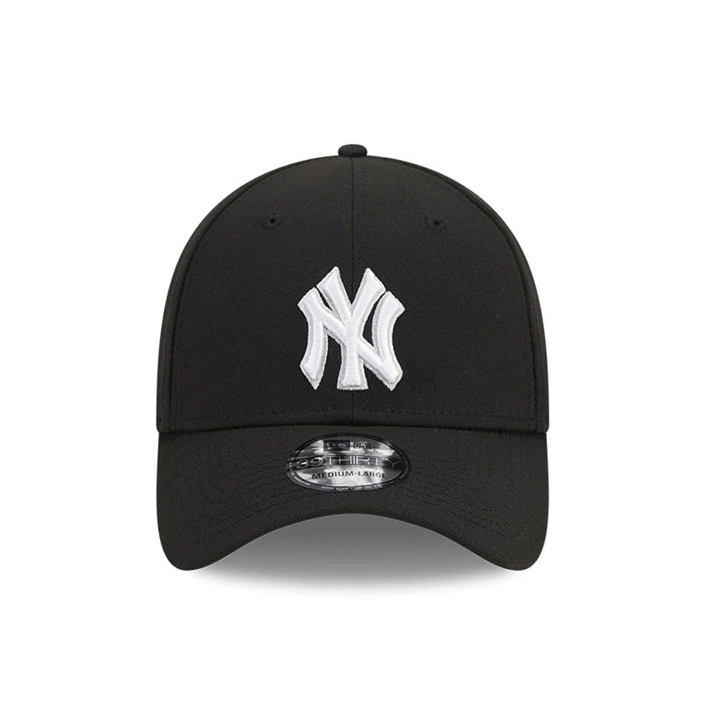 Pictured is this MLB Evergreen New York Yankees 39THIRTY Stretch Fit cap in black. 2