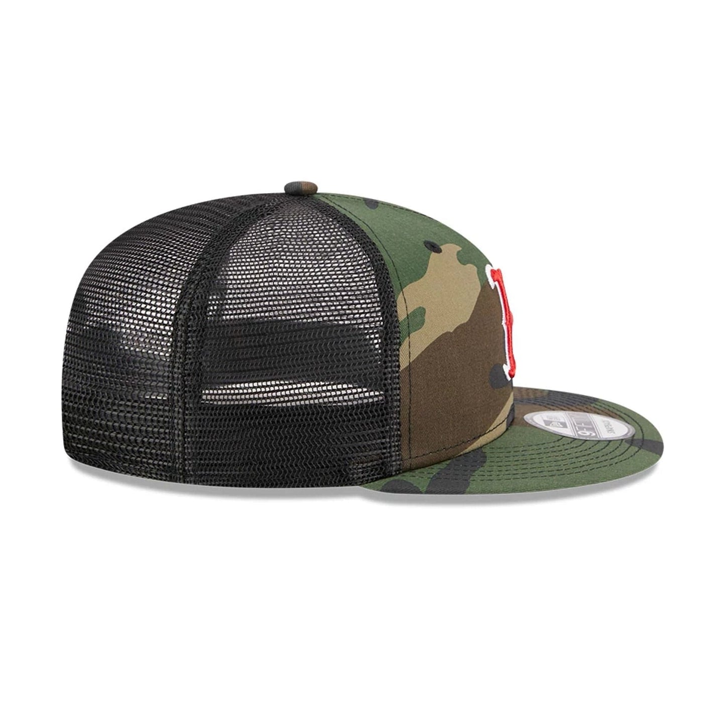 Pictured is this MLB Evergreen Boston Red Sox 9FIFTY Trucker cap in camo. 7