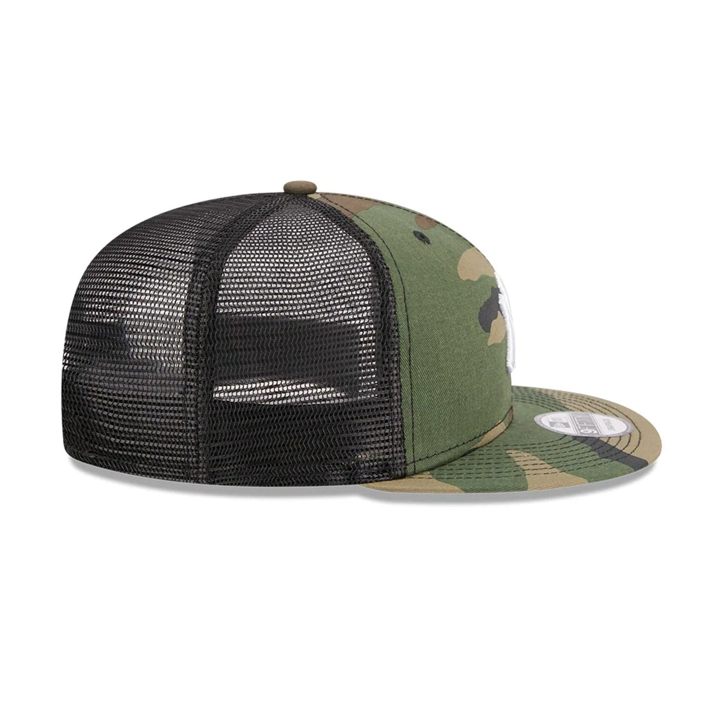 Pictured is this MLB Evergreen New York Yankees 9FIFTY Trucker cap in camo. 7
