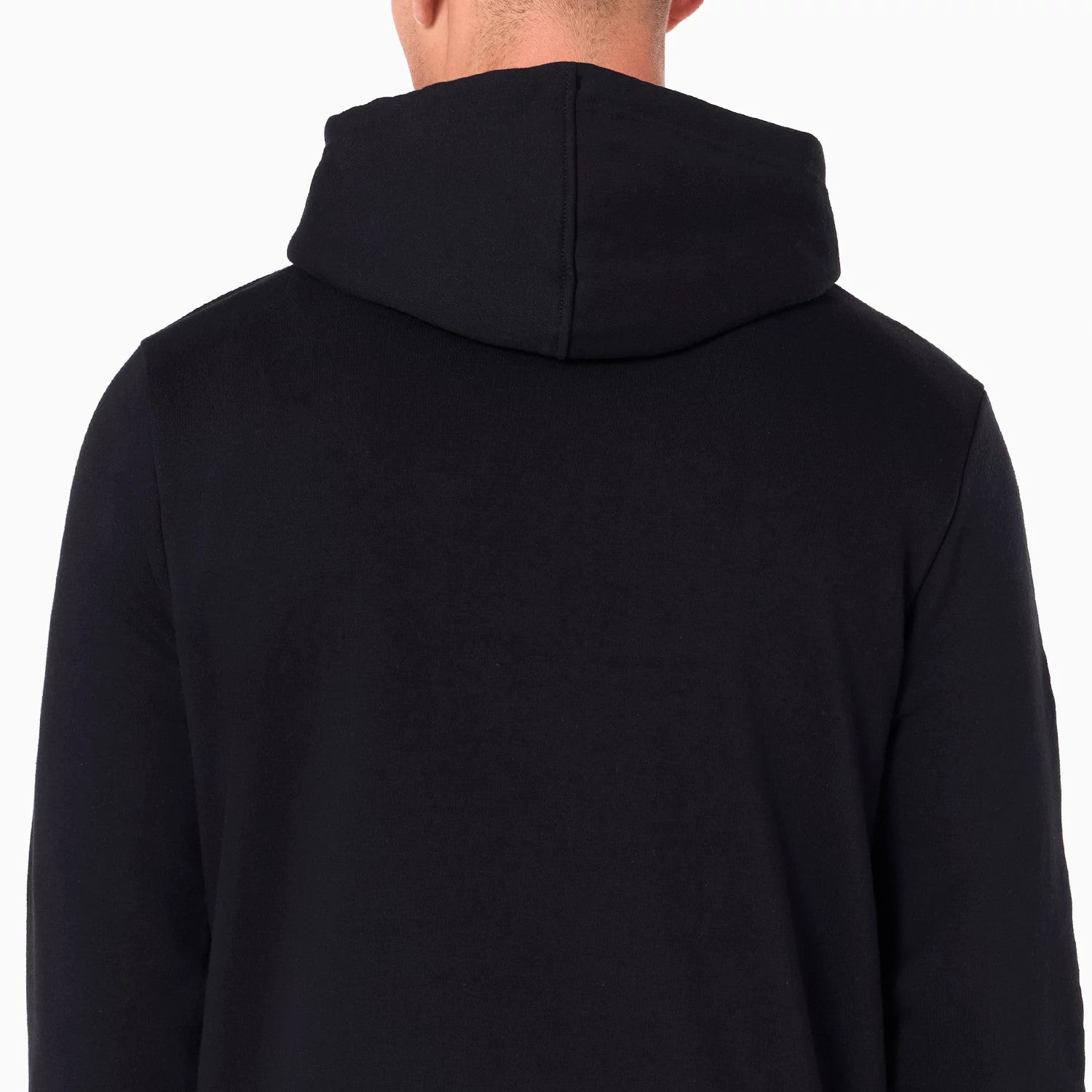 The Male model is wearing Tampa Bay Buccaneers NFL Black Pullover Hoodie 4
