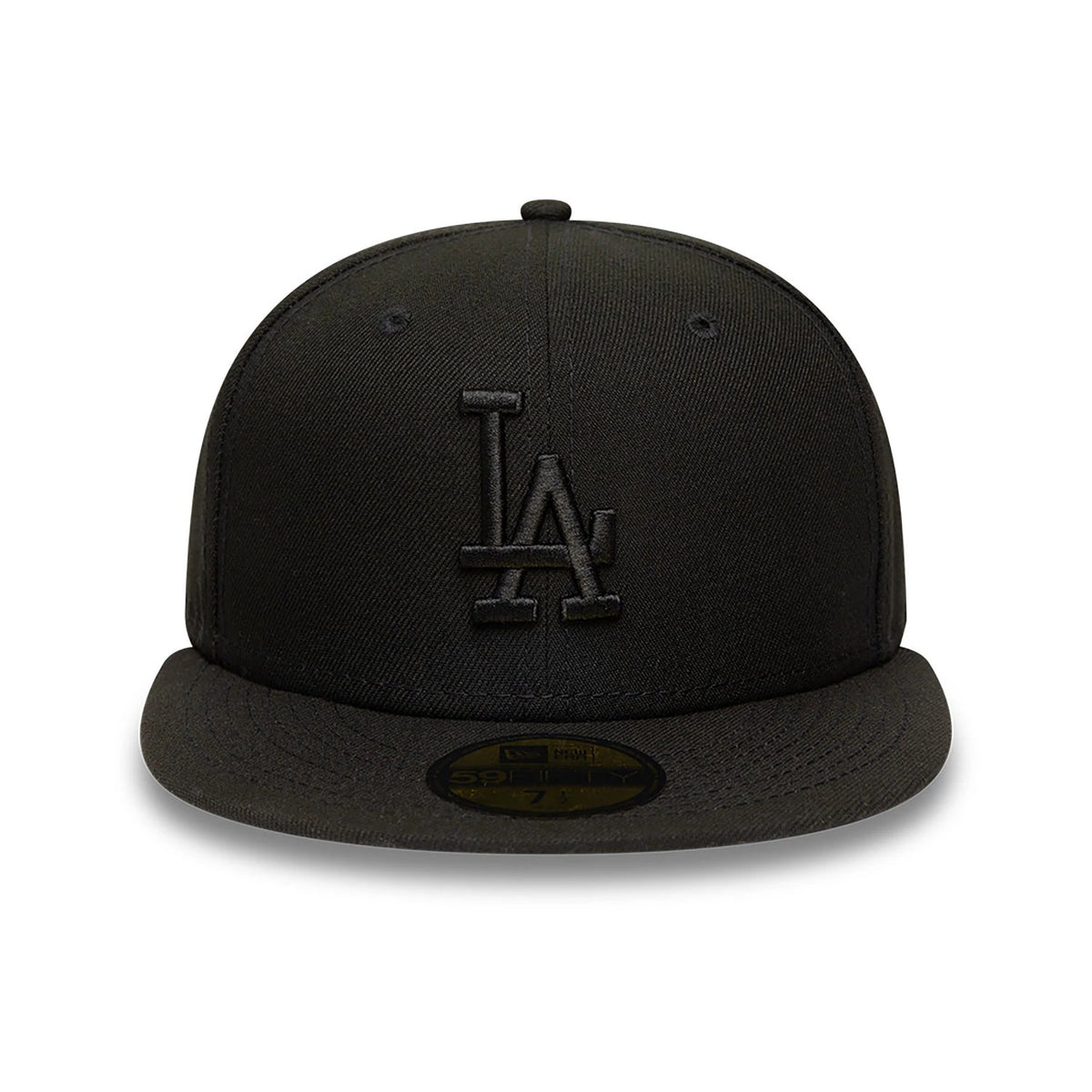 This is a LA Dodgers MLB Black on Black 59FIFTY Fitted Cap 2