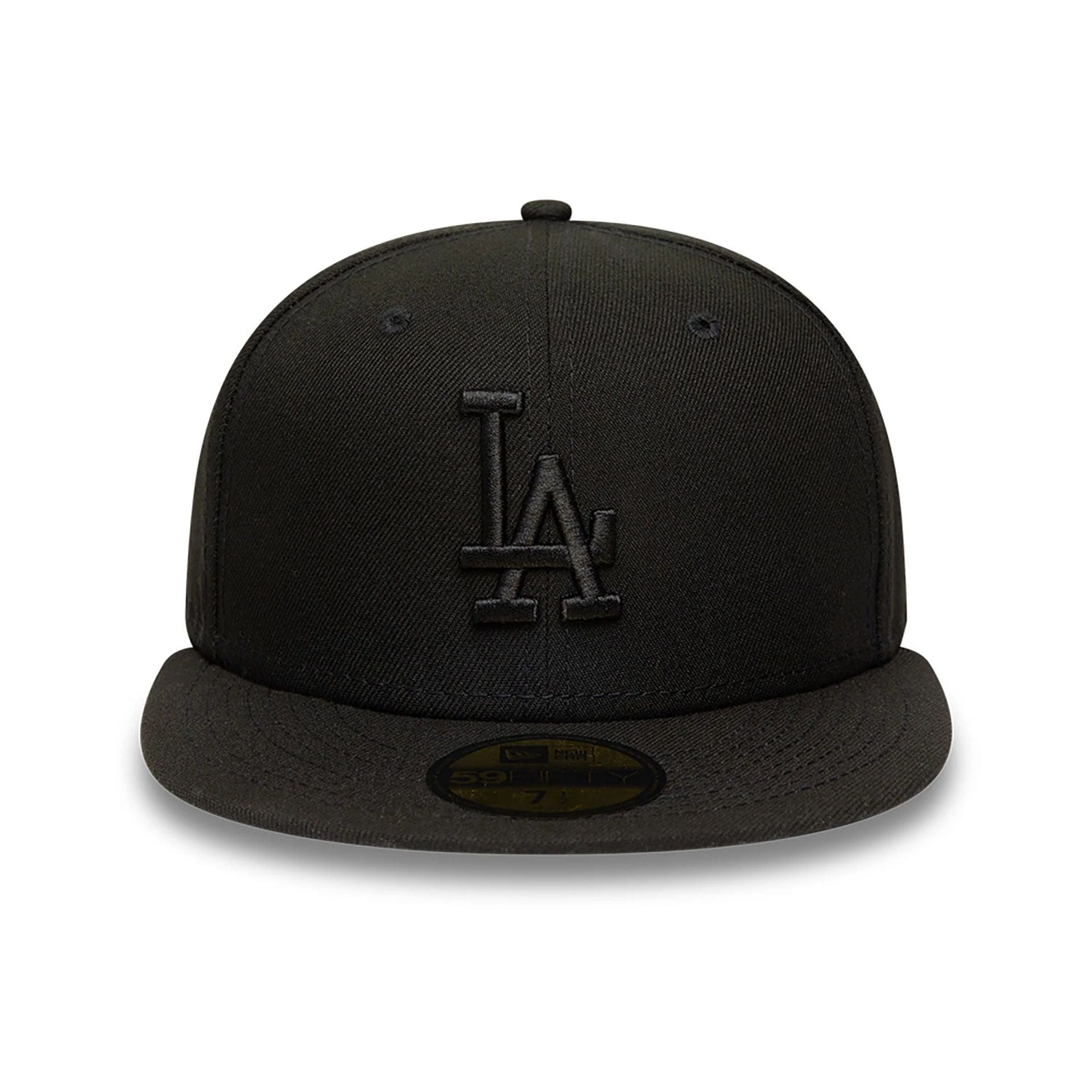 This is a LA Dodgers MLB Black on Black 59FIFTY Fitted Cap 2