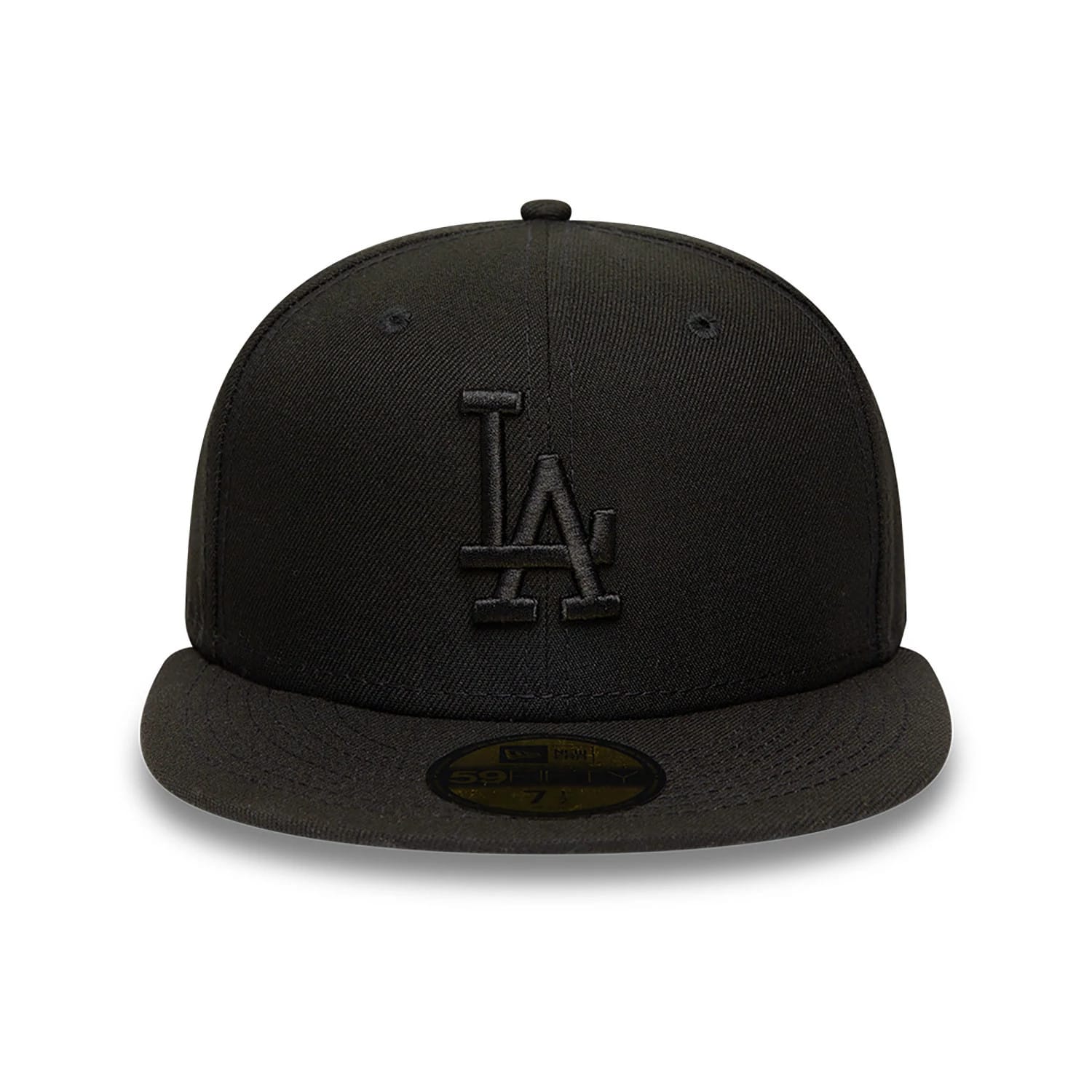 This is a LA Dodgers MLB Black on Black 59FIFTY Fitted Cap 2