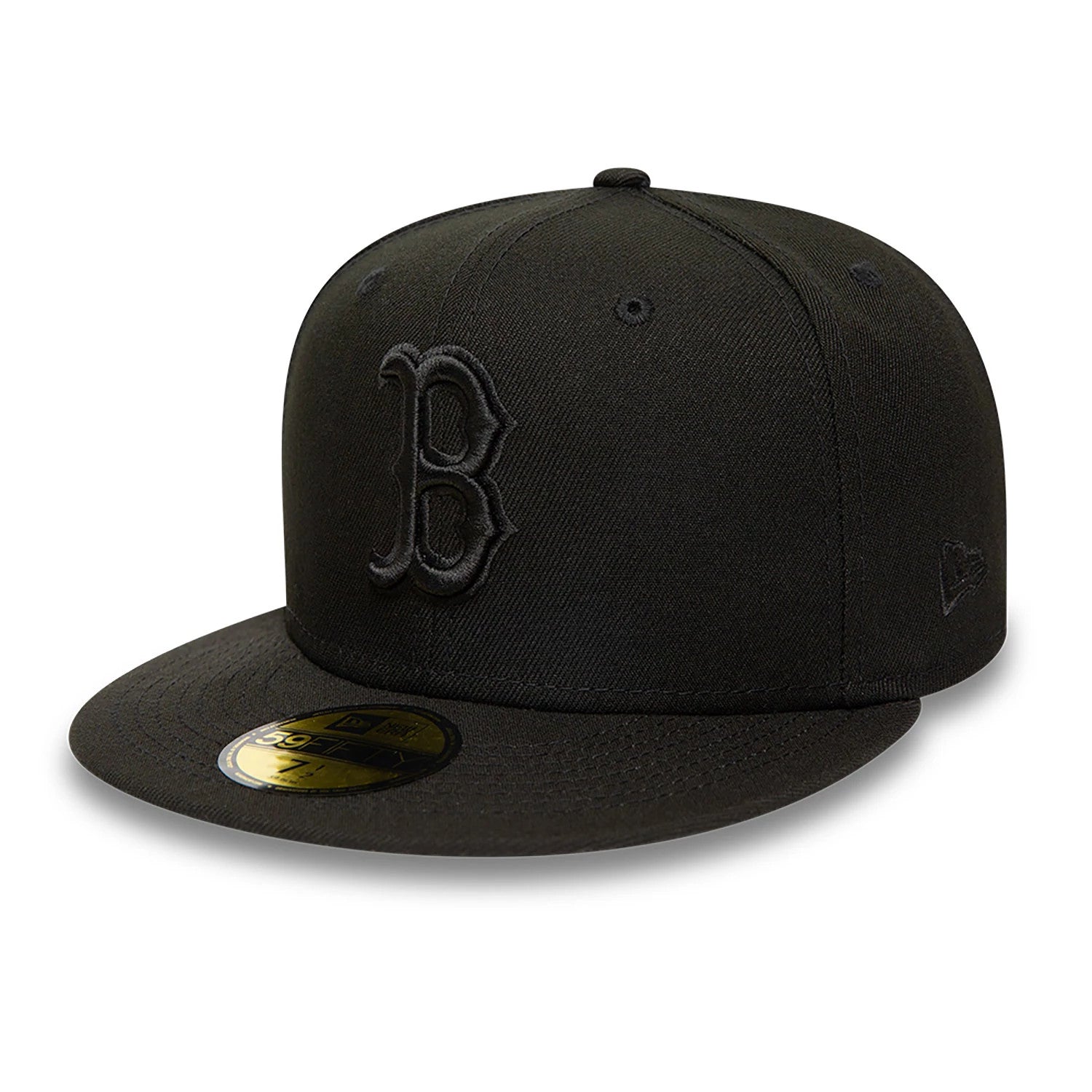 This is a Boston Red Sox MLB Black on Black 59FIFTY Fitted Cap 1