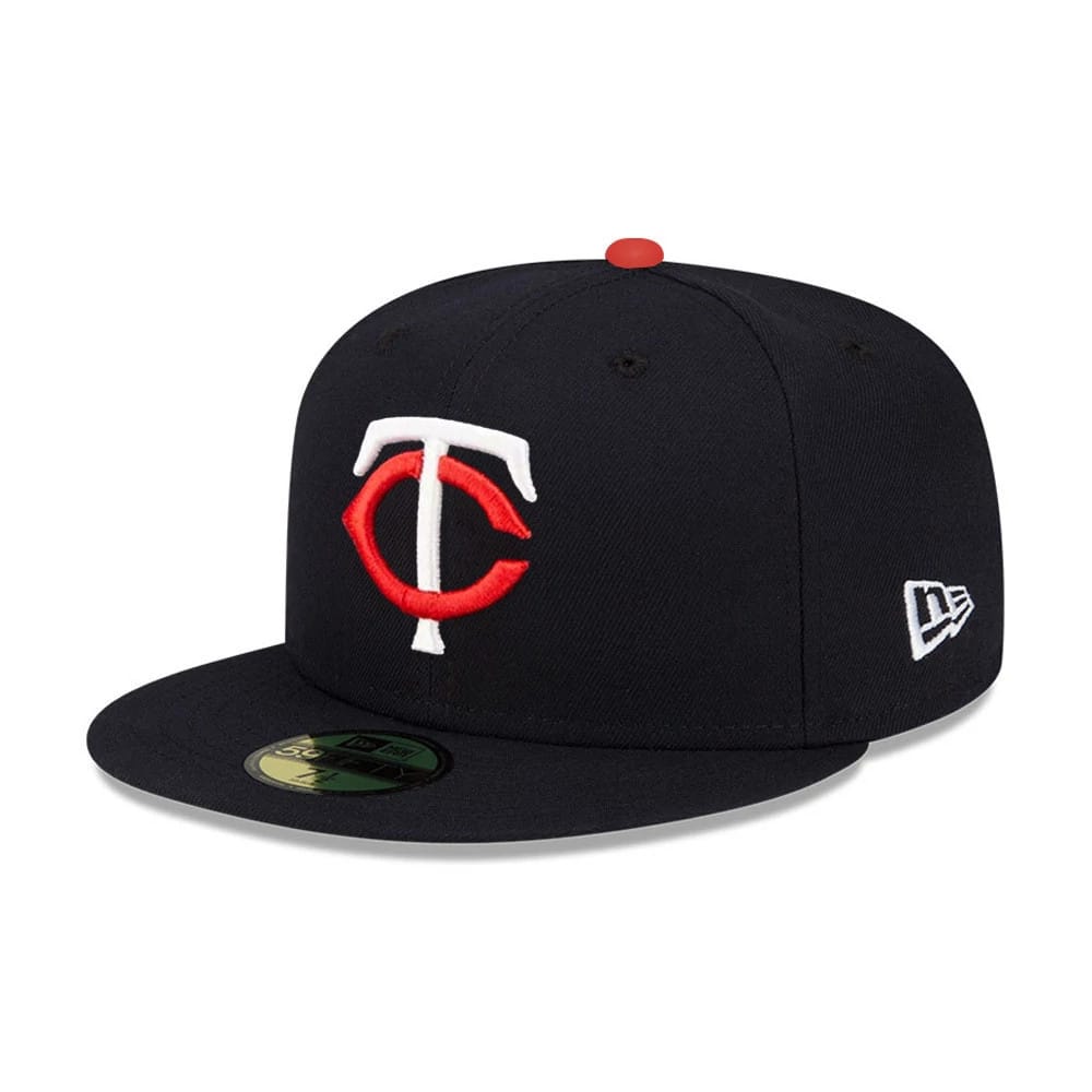 This is a Minnesota Twins MLB Authentic On Field Navy 59FIFTY Fitted Cap 1