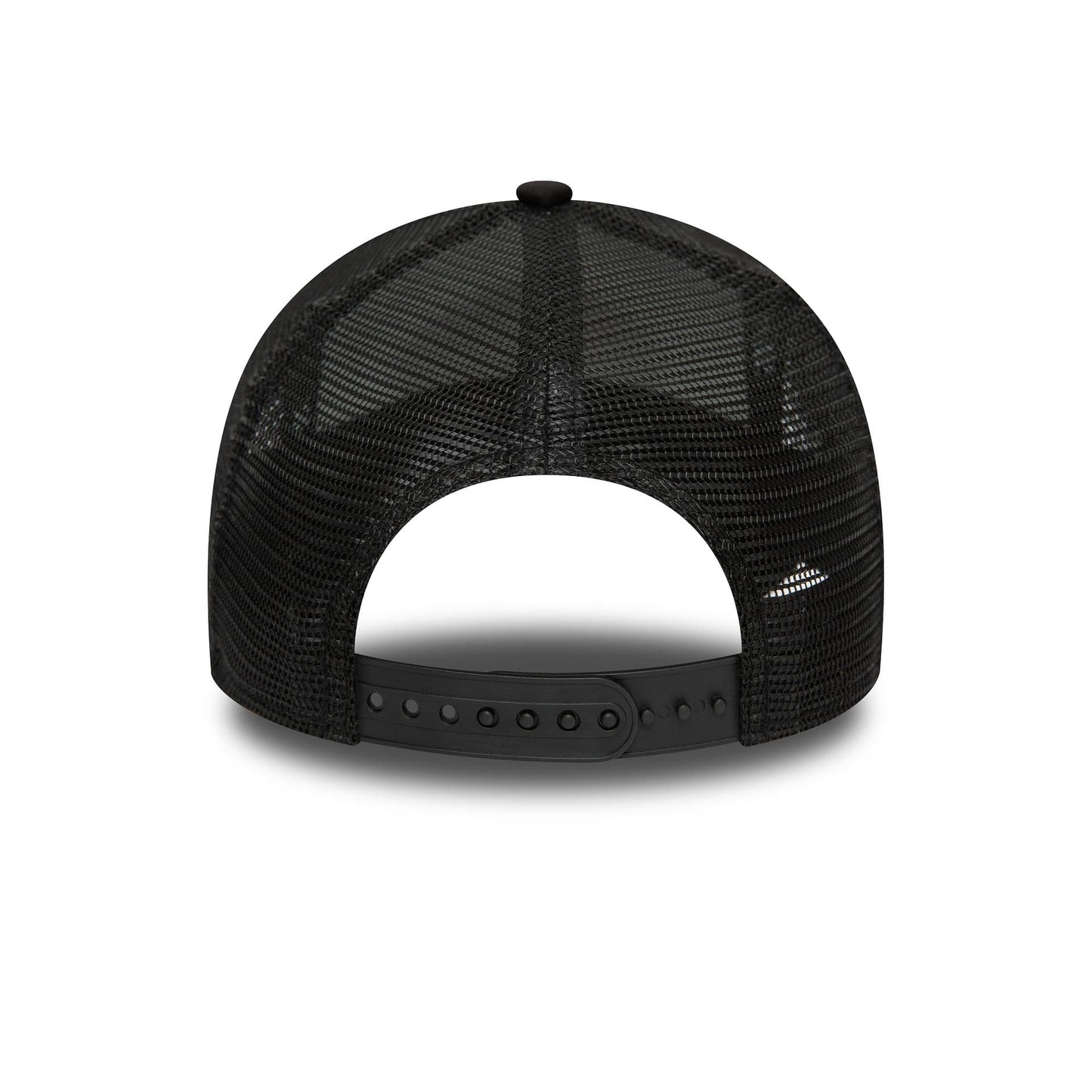 This is a New Era Youth Black Oval Trucker Cap 5