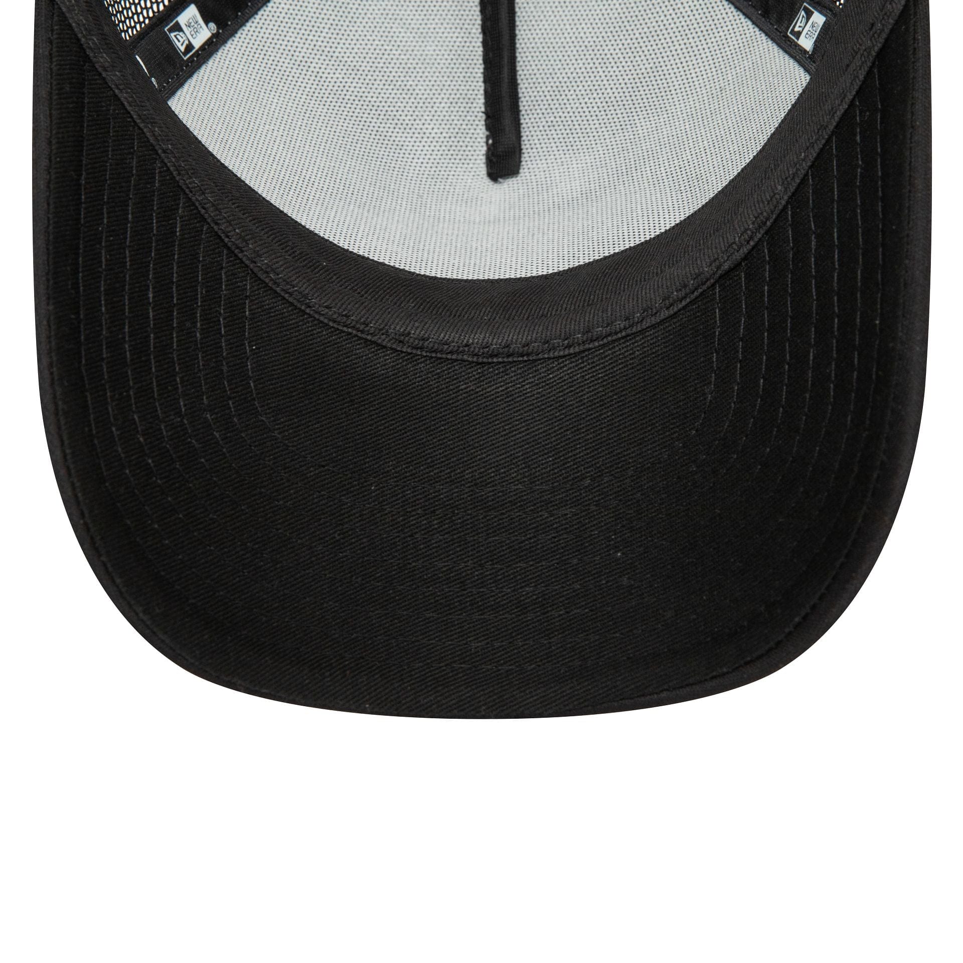 This is a New Era Youth Black Oval Trucker Cap 2