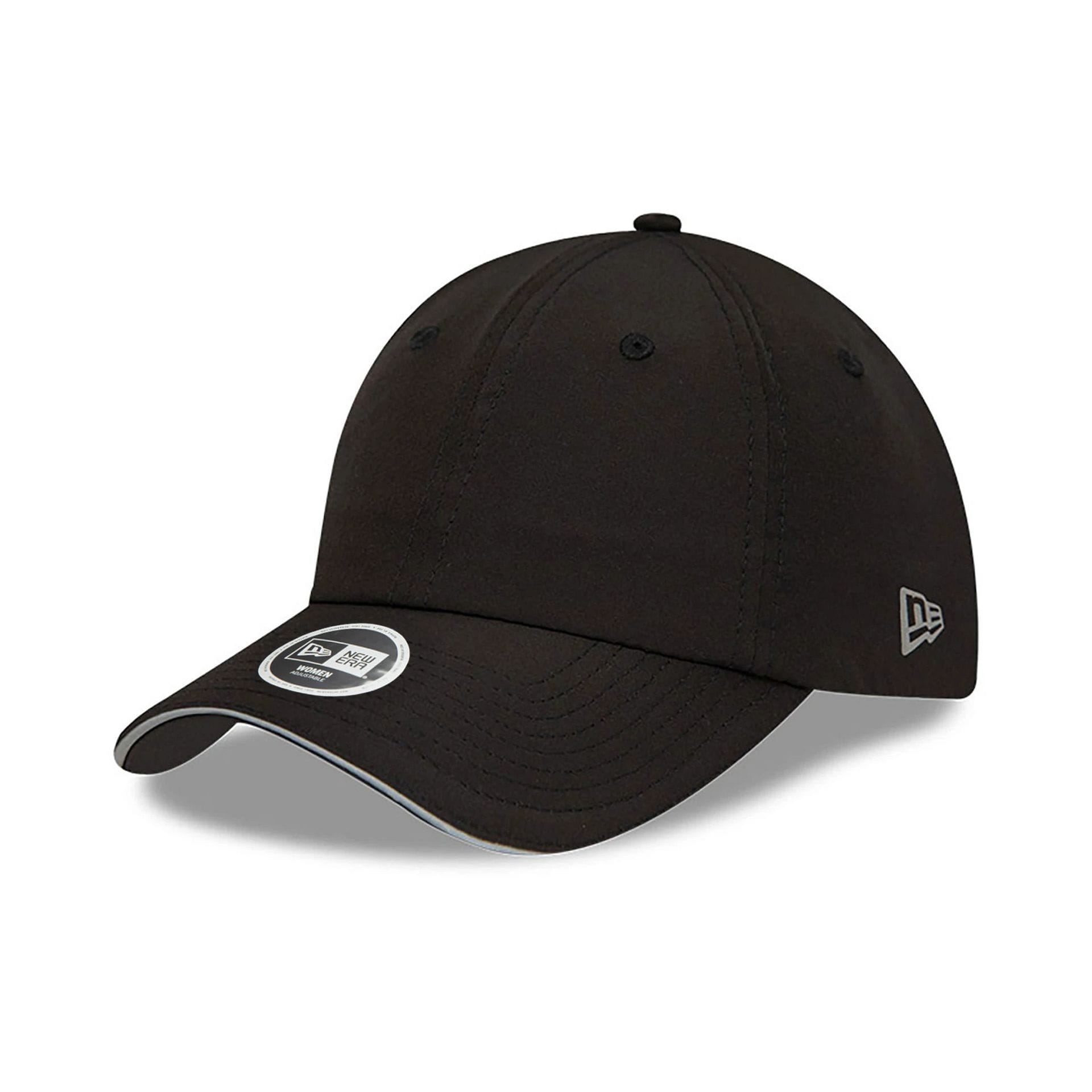 This is a New Era Womens Open Back Black Adjustable Cap 1